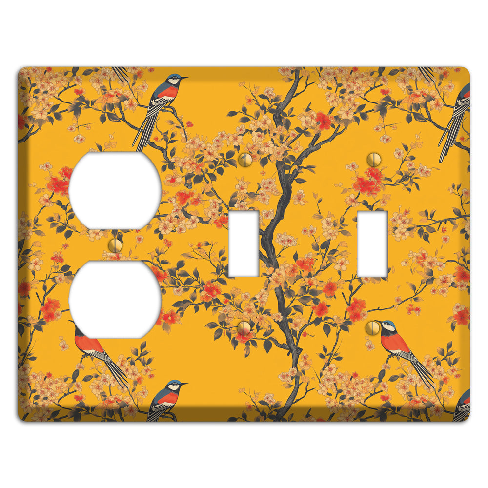Blossom & Plume Duplex / 2 Toggle Wallplate