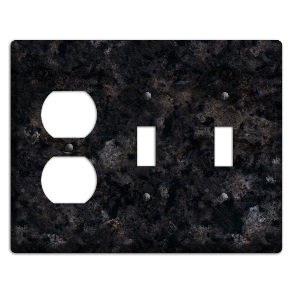 Ubatuba Granite Duplex / 2 Toggle Wallplate