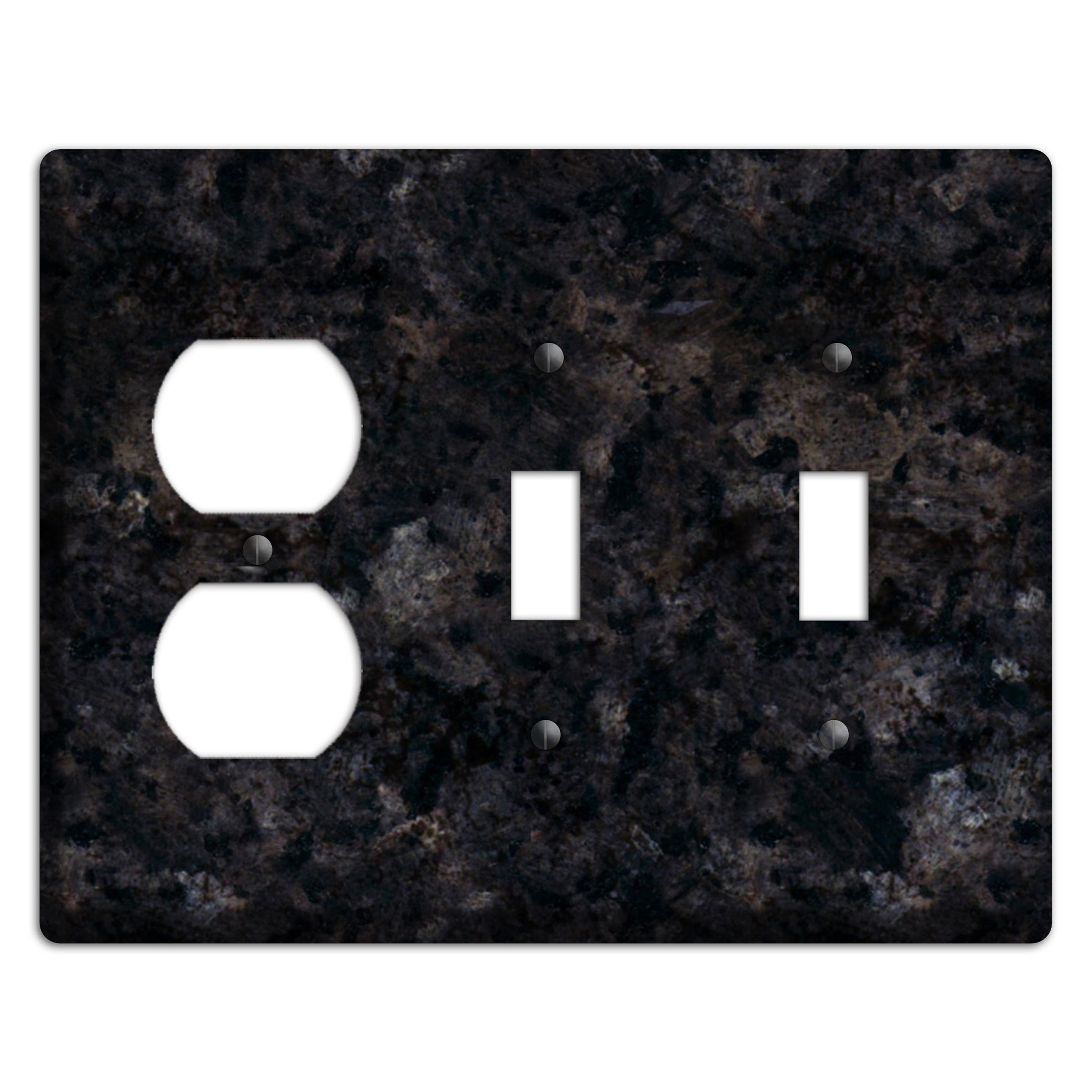 Ubatuba Granite Duplex / 2 Toggle Wallplate