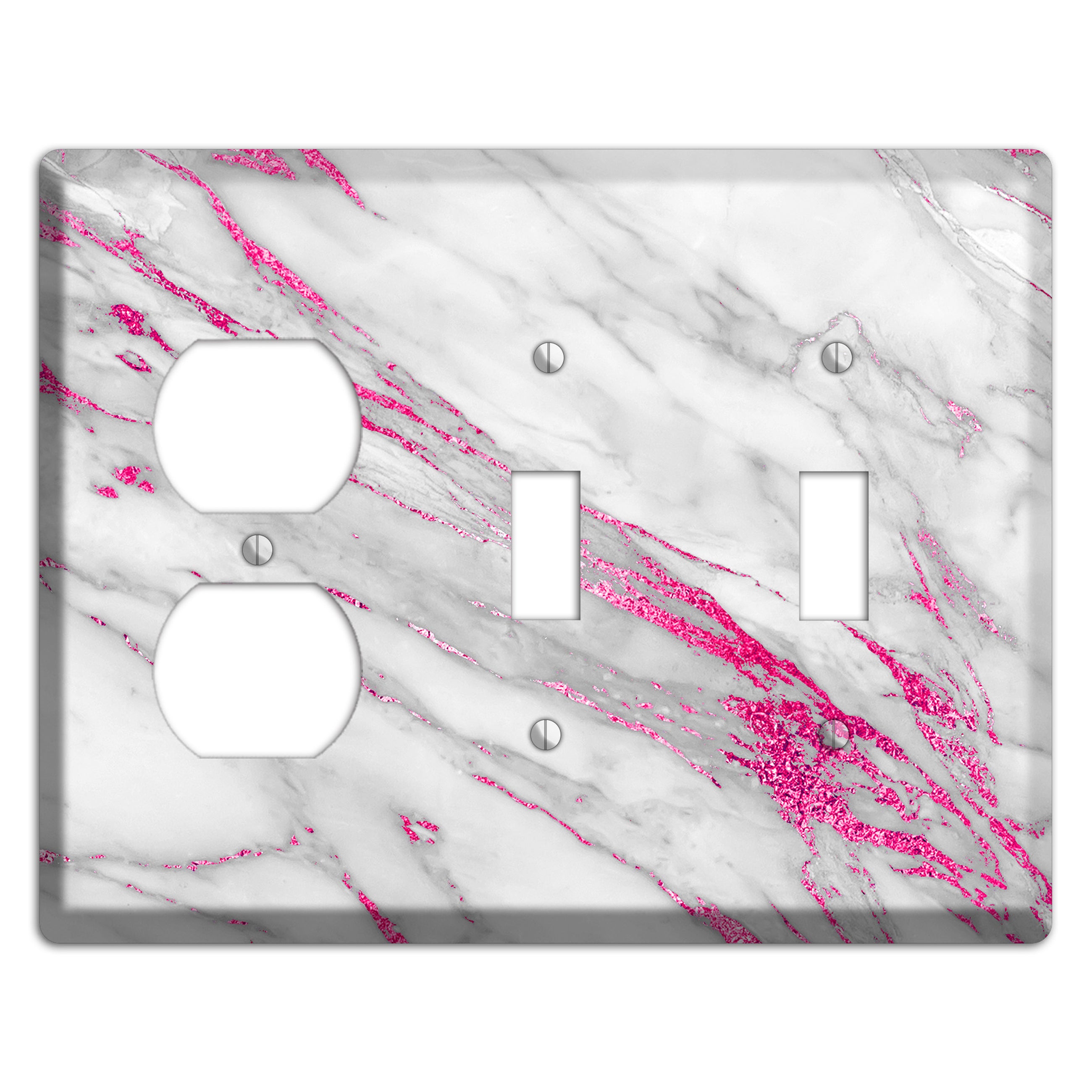 Can Can Marble Duplex / 2 Toggle Wallplate