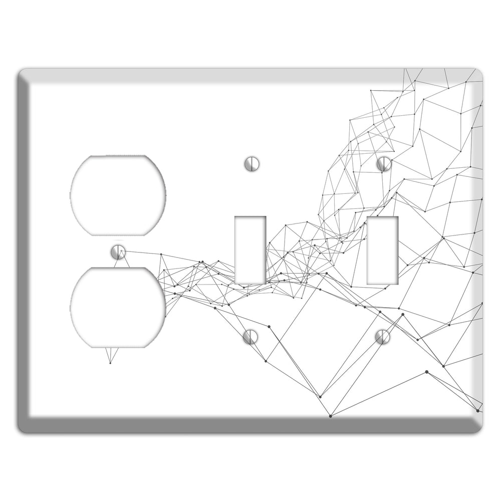 Emergent Mesh Theory Duplex / 2 Toggle Wallplate