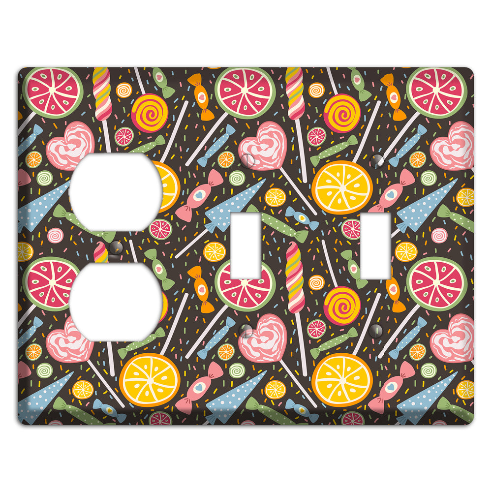 Candy Carnival (Dark) Duplex / 2 Toggle Wallplate