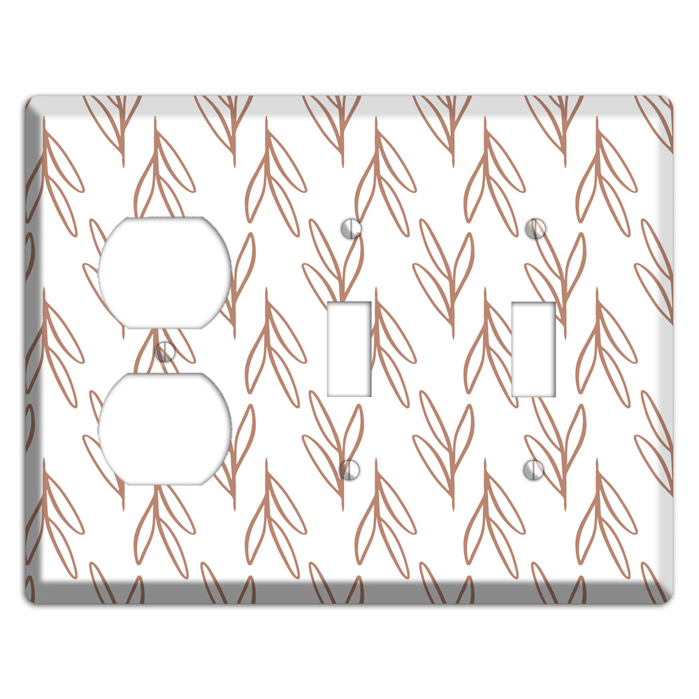 Whisper & Stem Duplex / 2 Toggle Wallplate