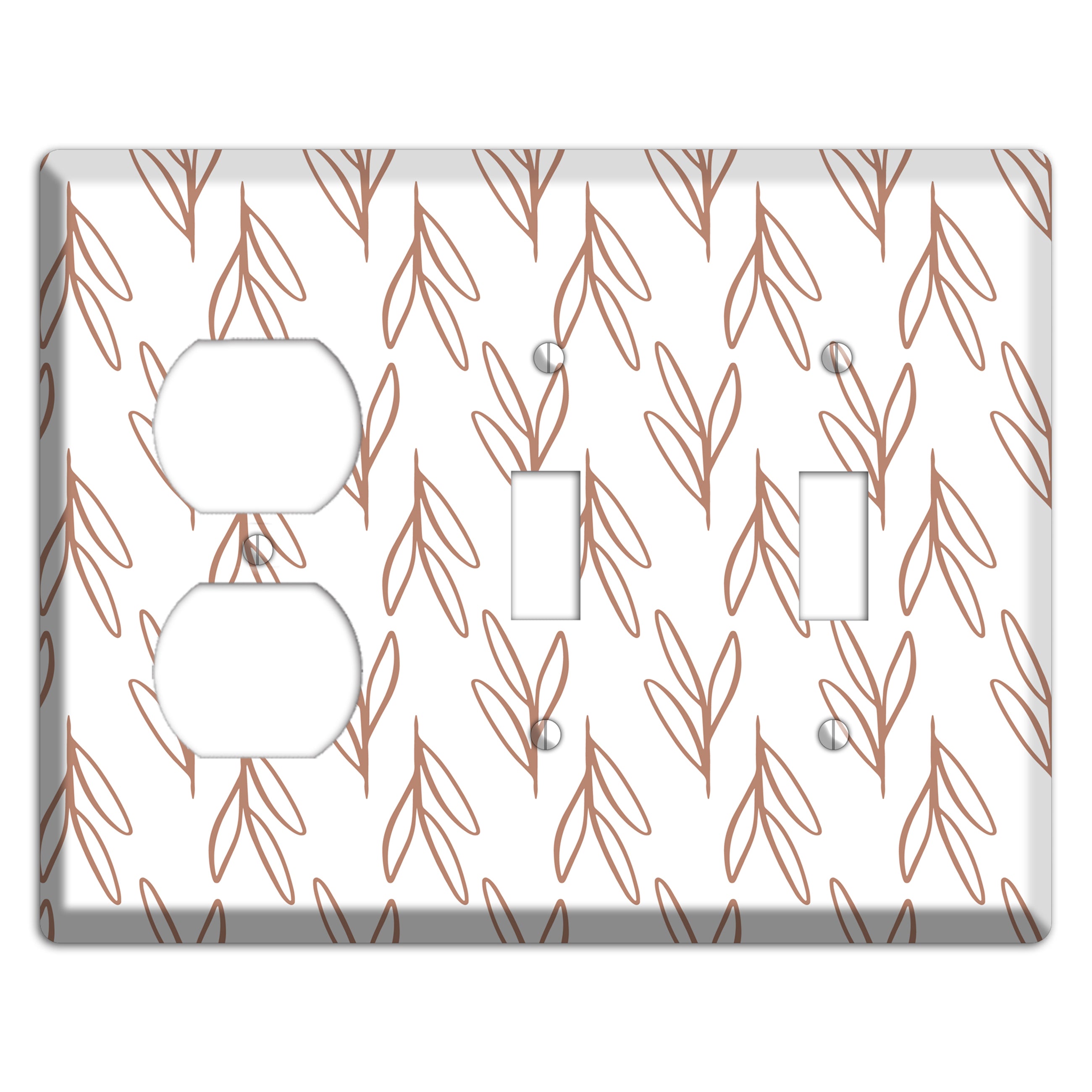 Whisper & Stem Duplex / 2 Toggle Wallplate