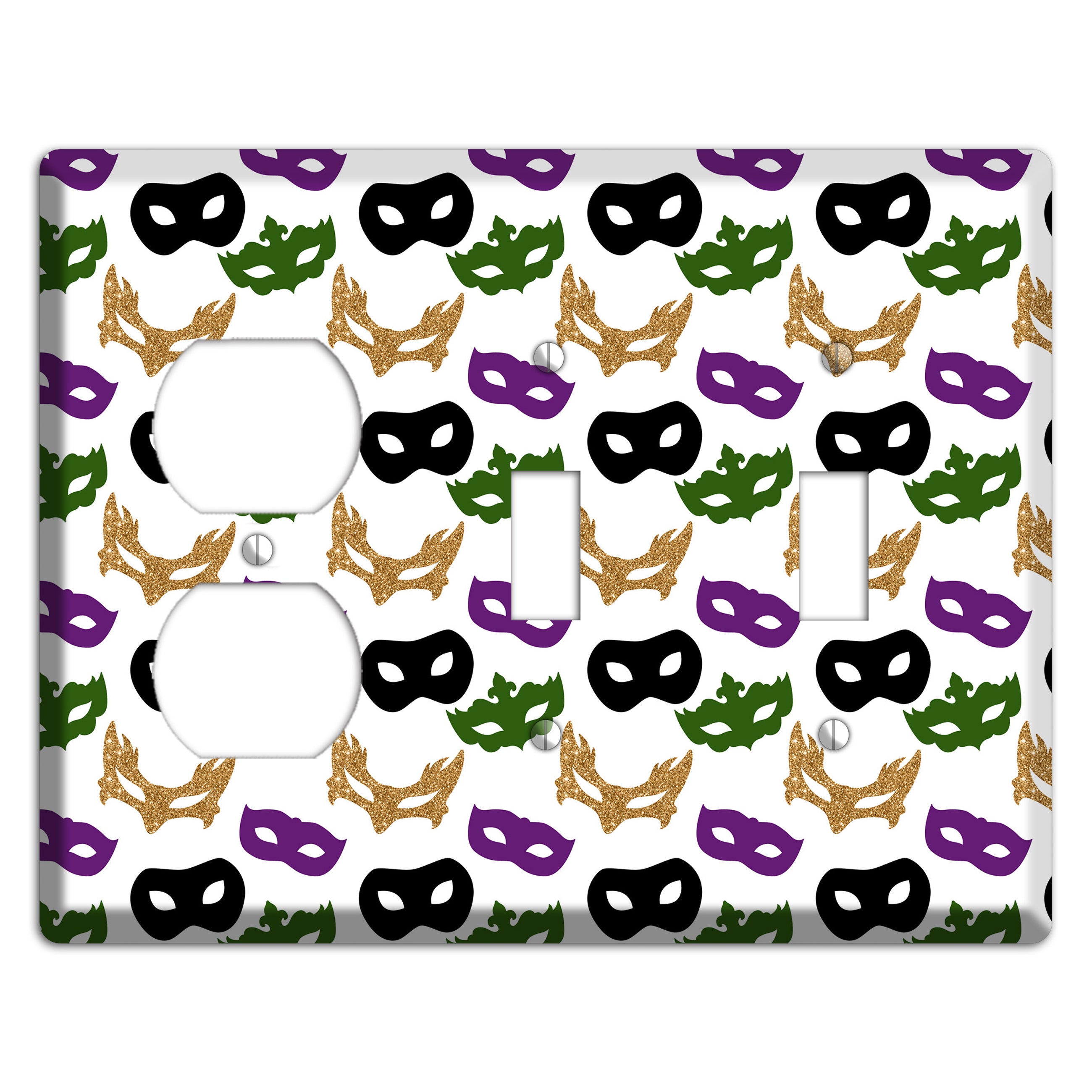 Masquerade Mosaic Duplex / 2 Toggle Wallplate
