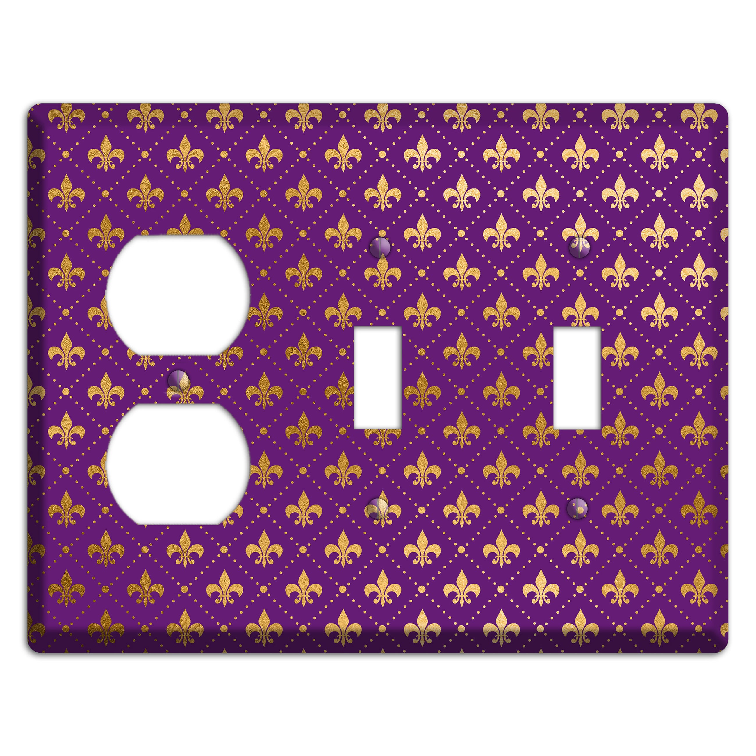 Velvet Crown Duplex / 2 Toggle Wallplate
