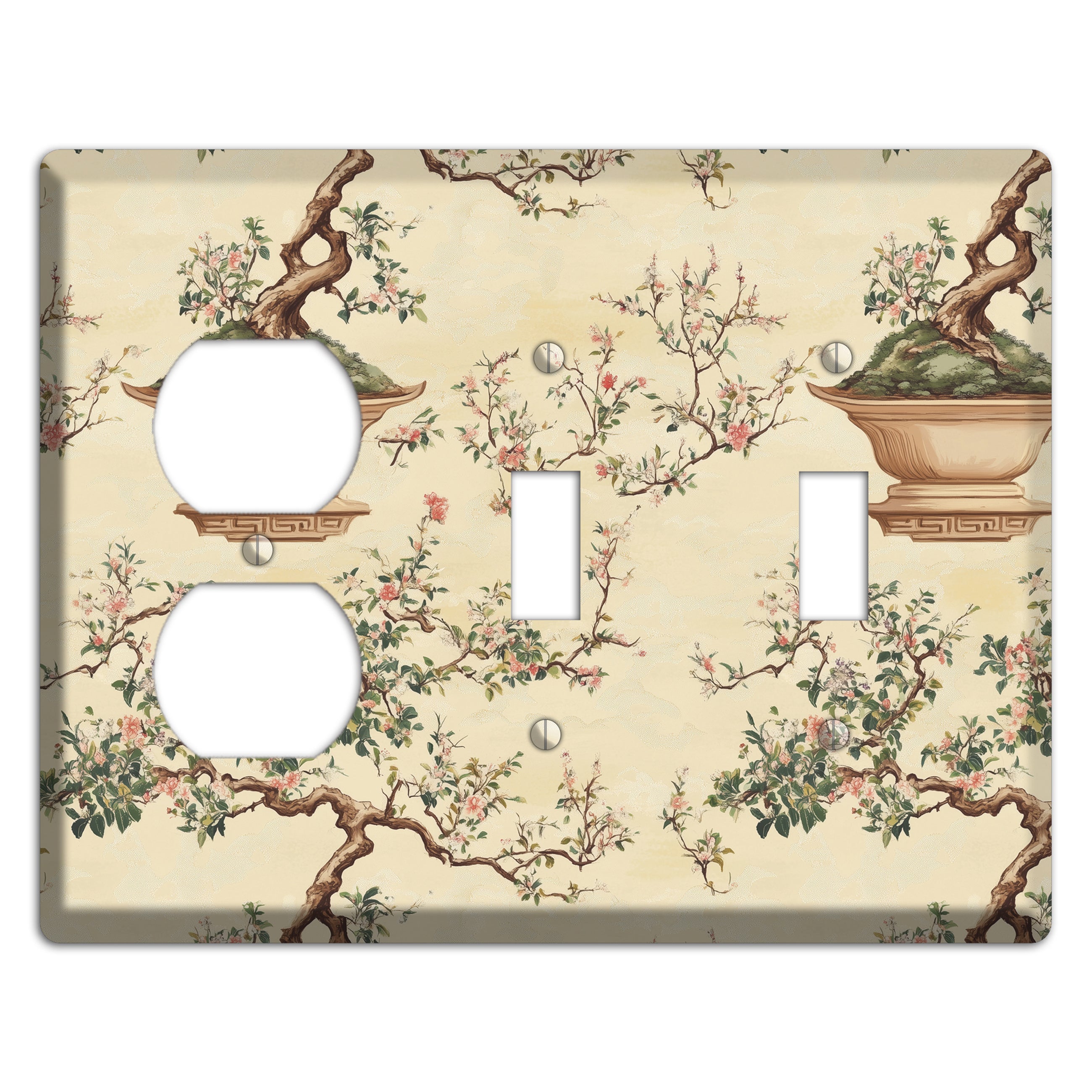 Bonsai & Blossom Duplex / 2 Toggle Wallplate