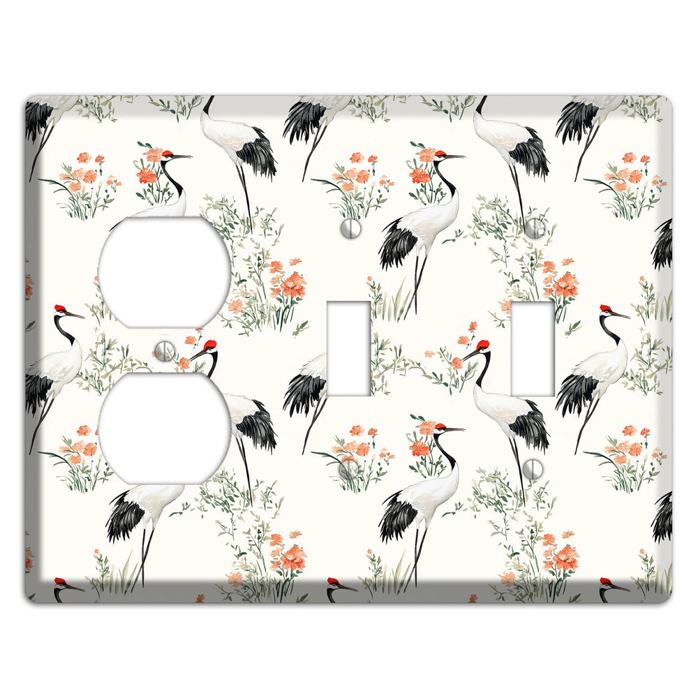Coral Meadow Flight Duplex / 2 Toggle Wallplate