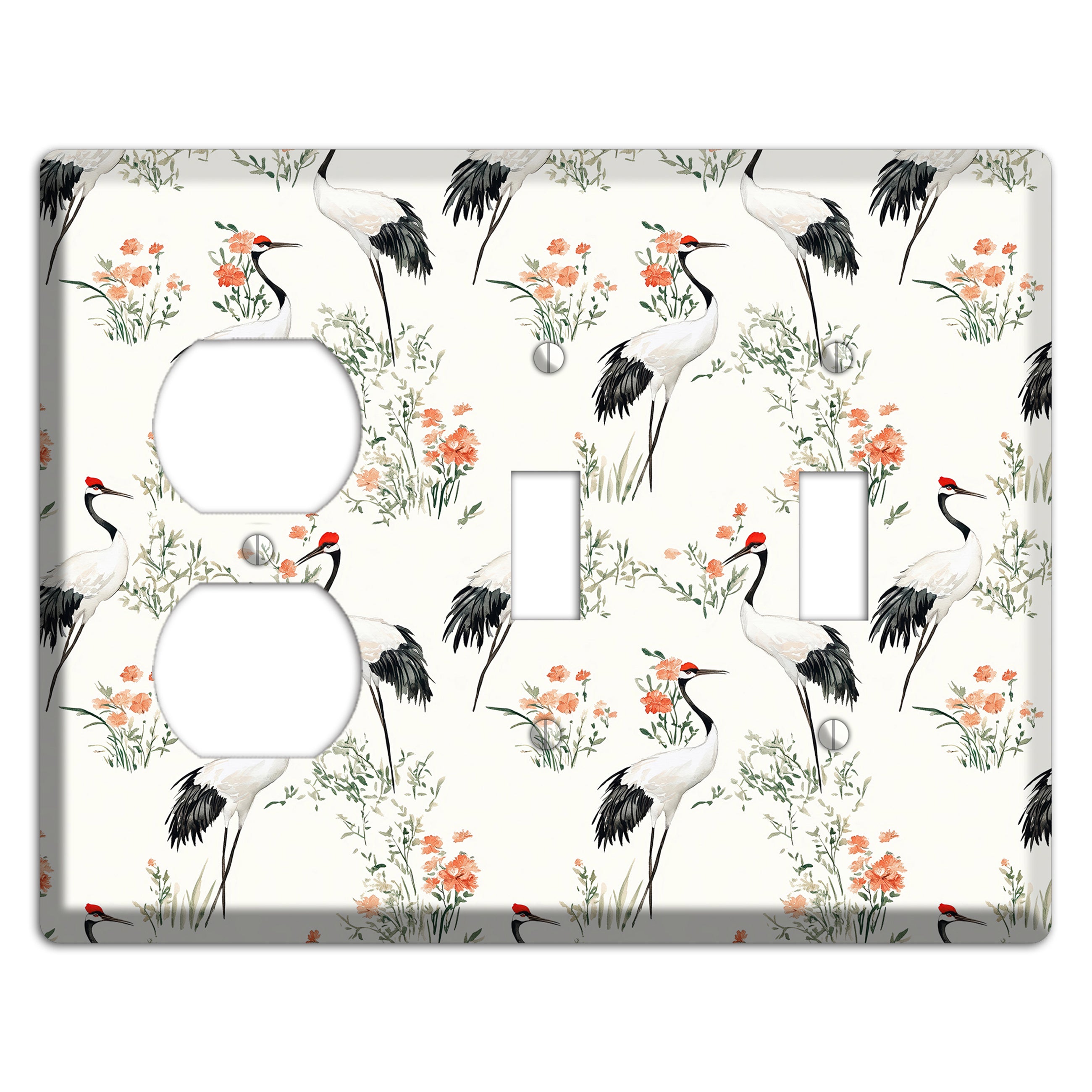 Coral Meadow Flight Duplex / 2 Toggle Wallplate