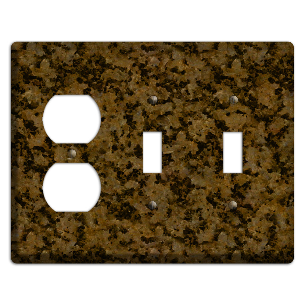 Tropic Brown Granite Duplex / 2 Toggle Wallplate