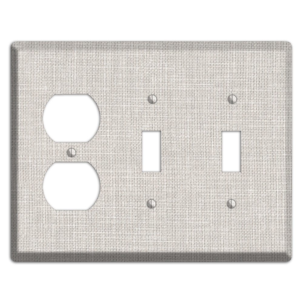 Linen Drift Duplex / 2 Toggle Wallplate