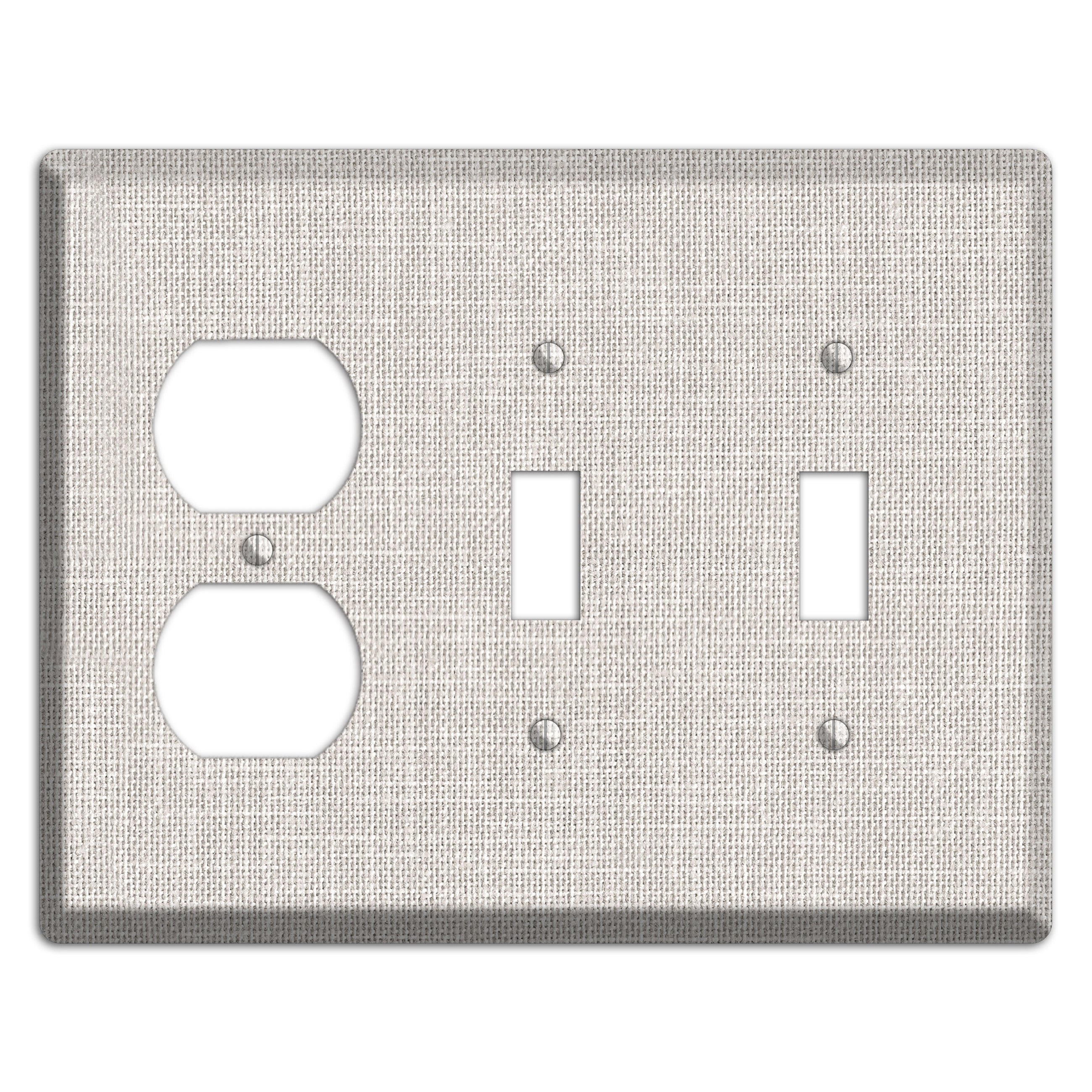 Linen Drift Duplex / 2 Toggle Wallplate