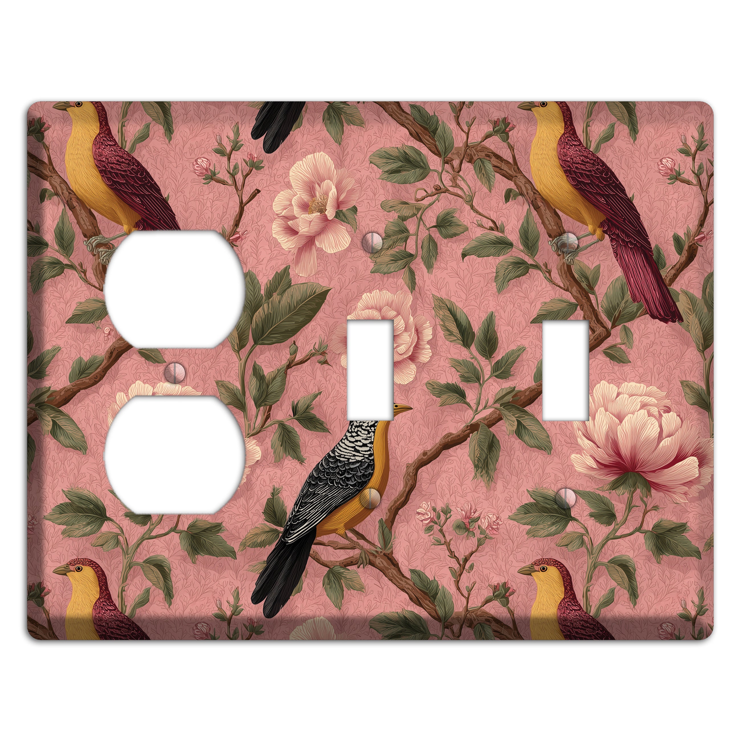Peony & Perch Duplex / 2 Toggle Wallplate