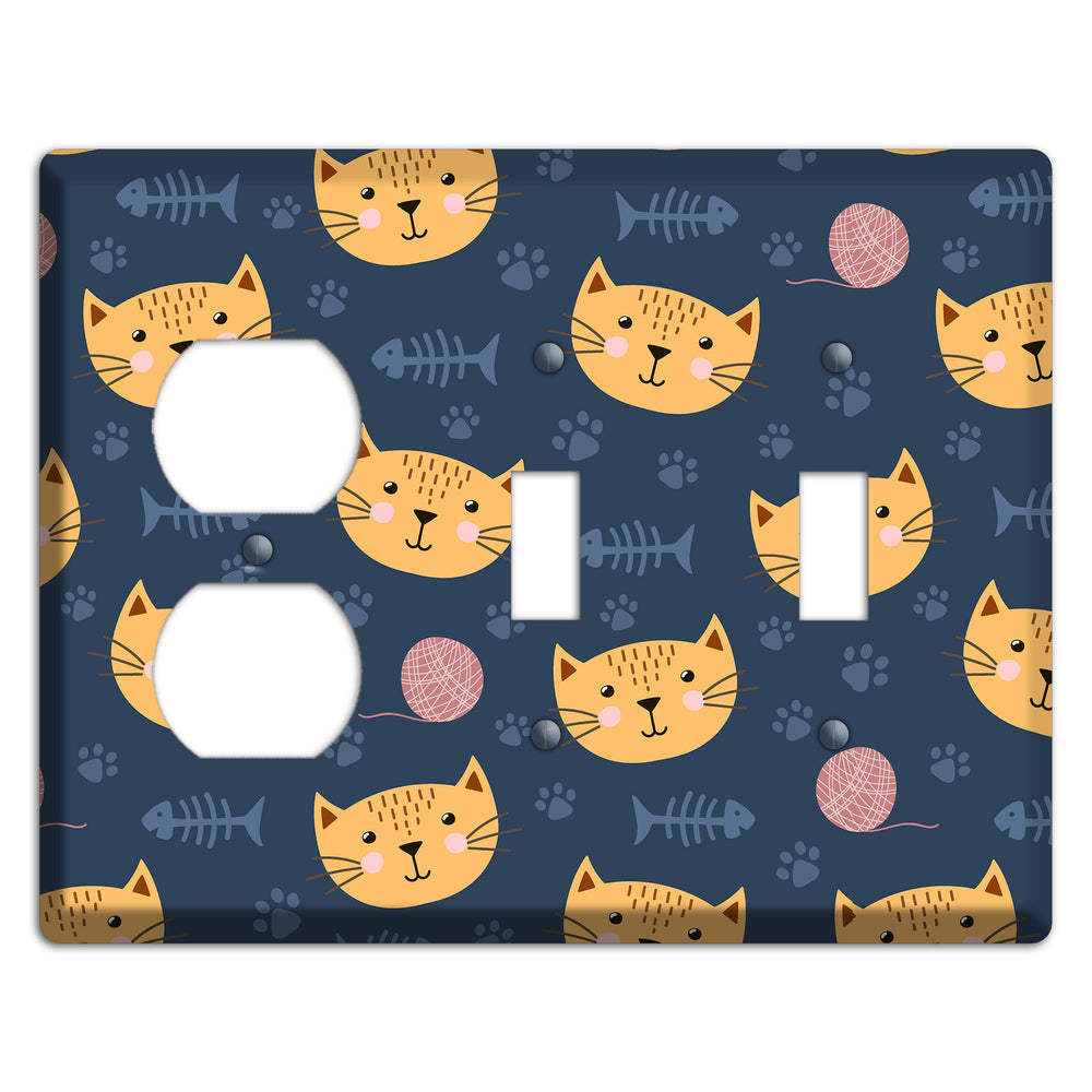 Cat Nap Parade Duplex / 2 Toggle Wallplate