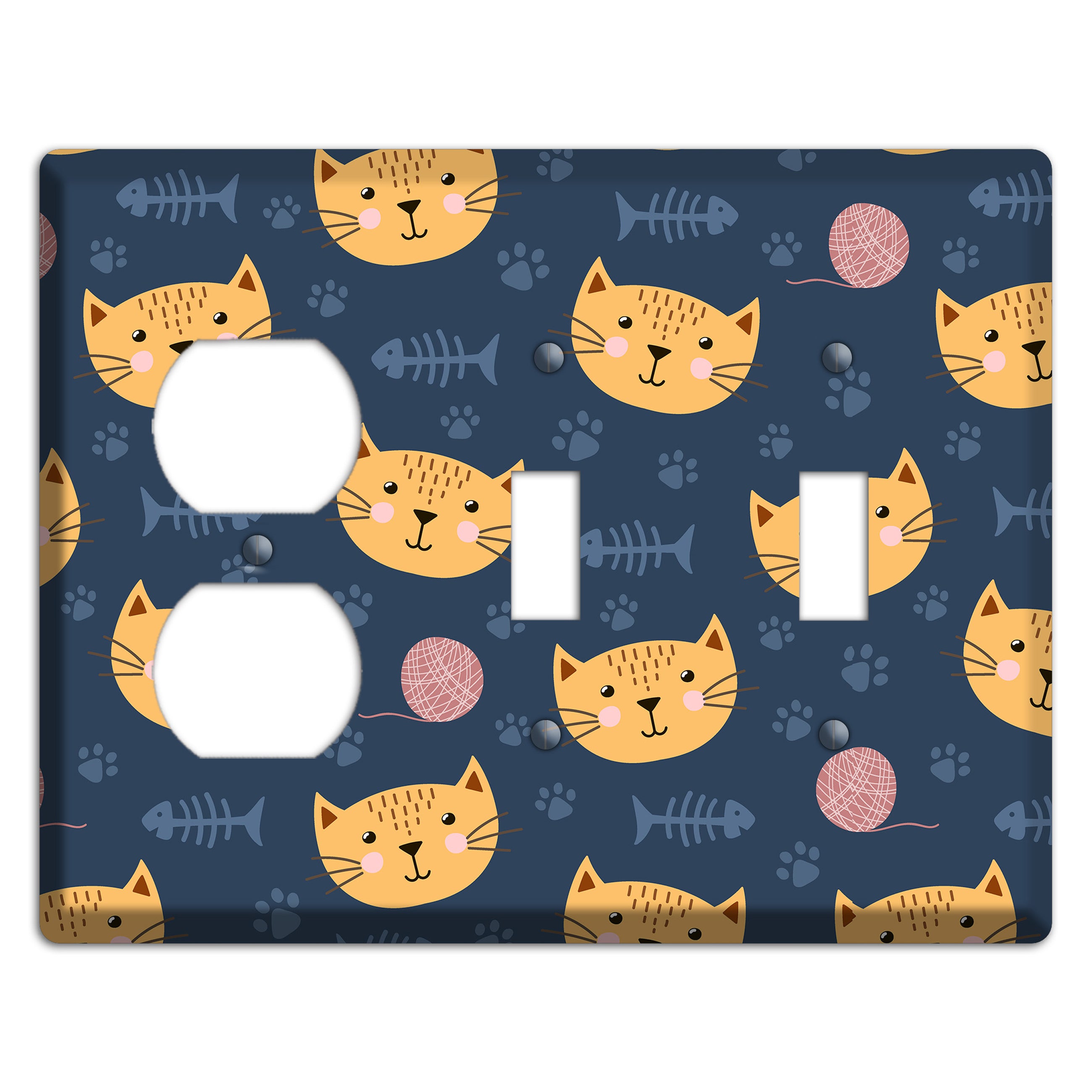 Cat Nap Parade Duplex / 2 Toggle Wallplate