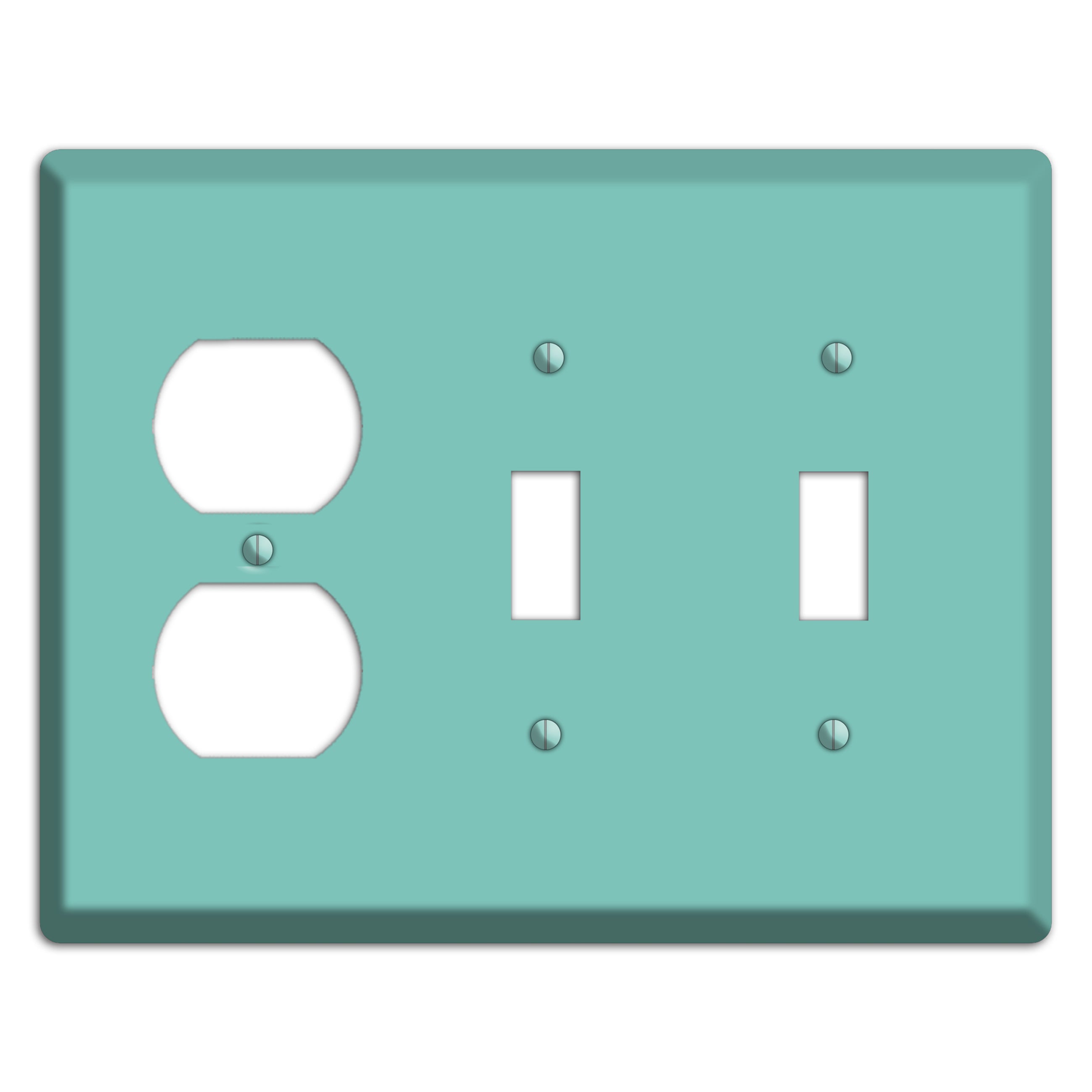 Baxter Seafoam Duplex / 2 Toggle Wallplate