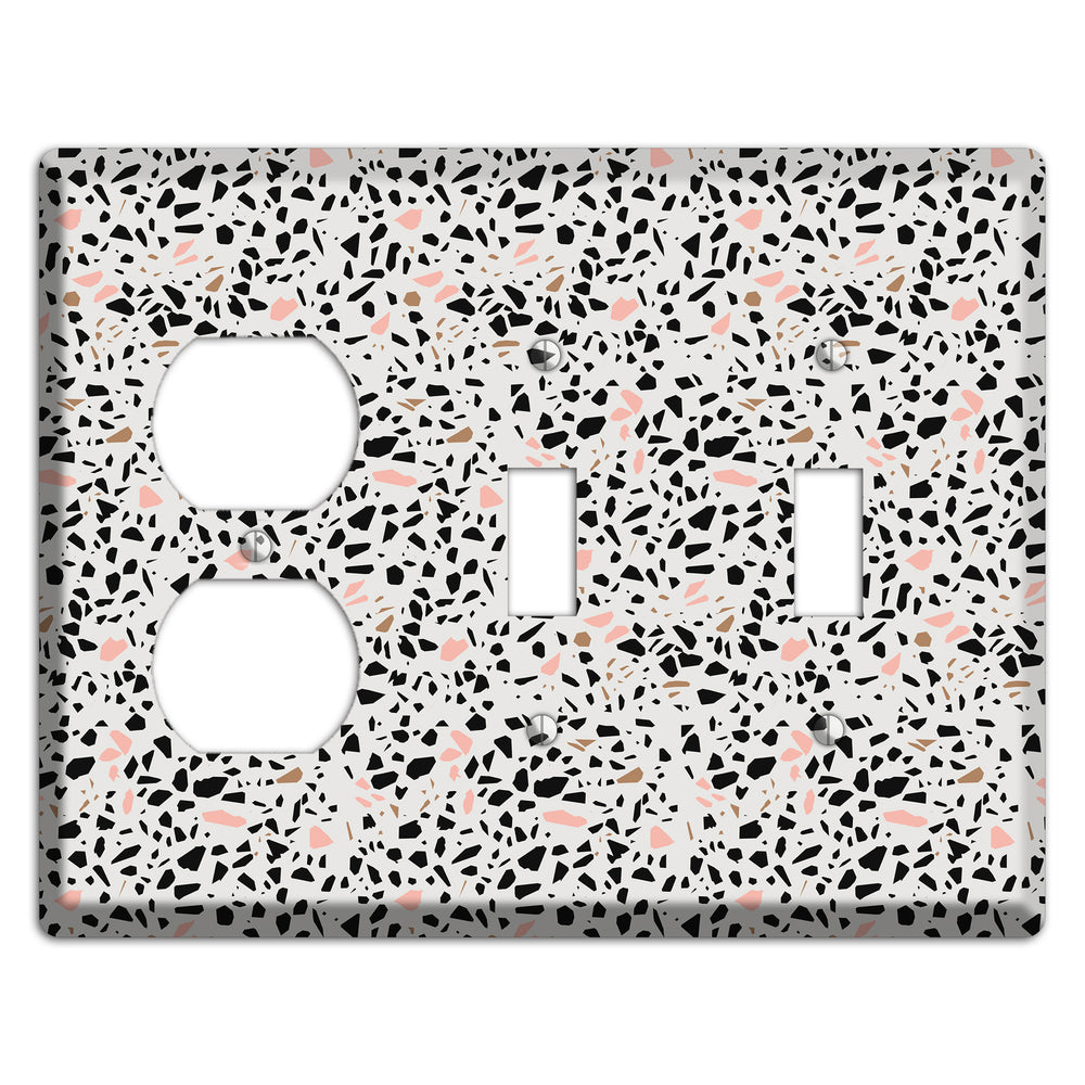 Monochrome Mix Duplex / 2 Toggle Wallplate