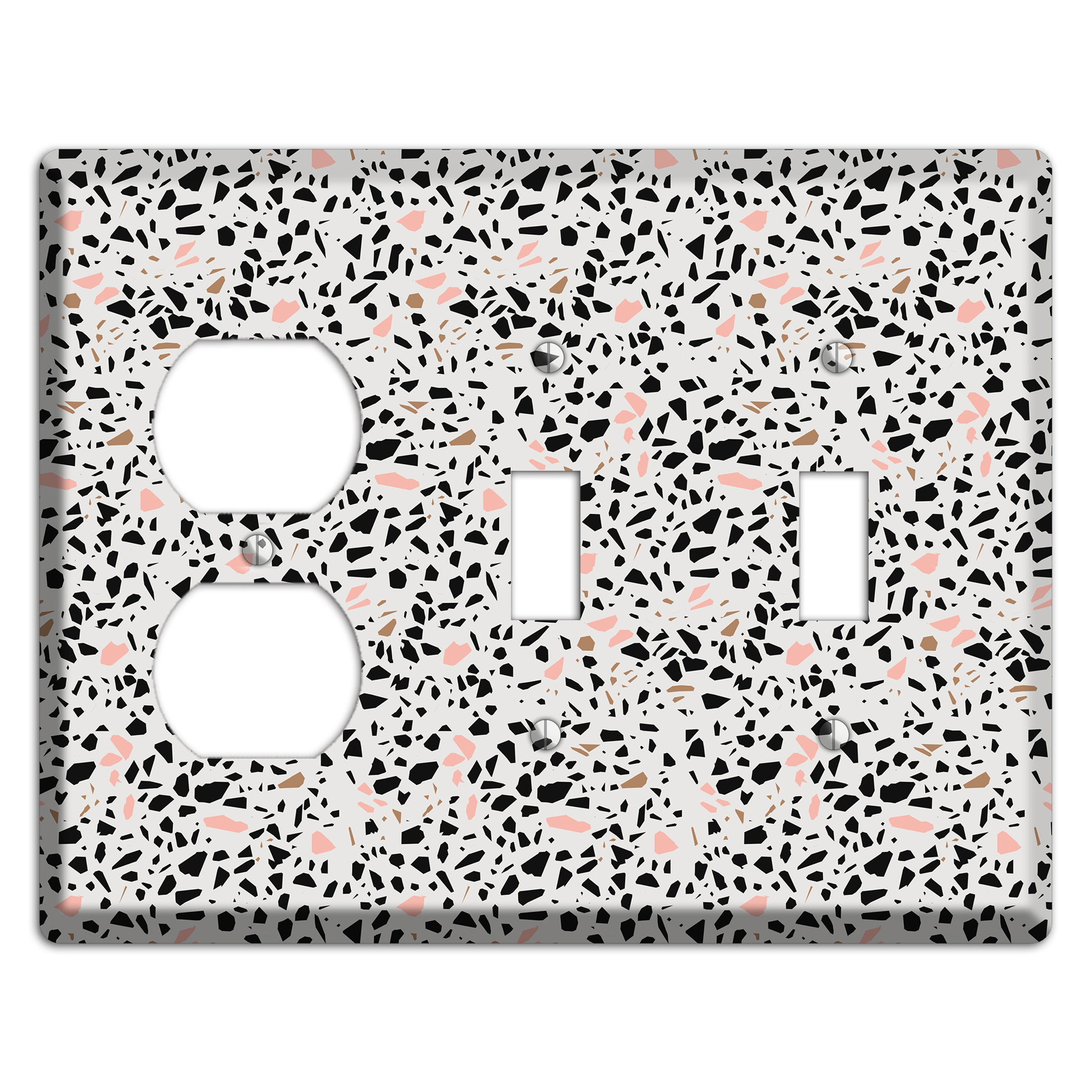 Monochrome Mix Duplex / 2 Toggle Wallplate
