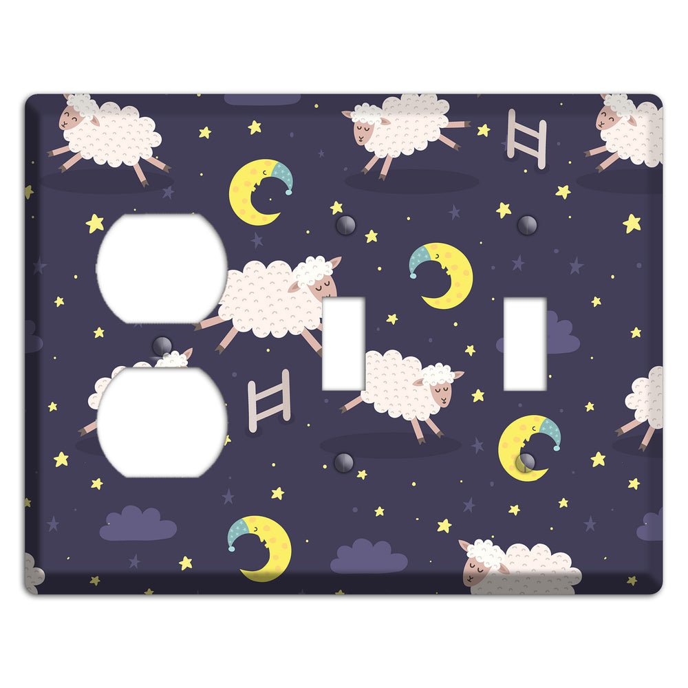 Counting Sheep Duplex / 2 Toggle Wallplate