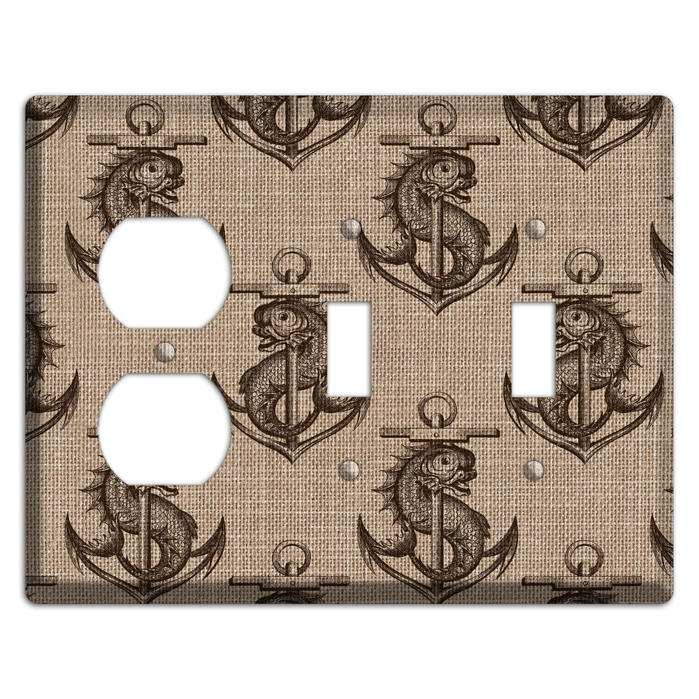 Anchor & Leviathan Duplex / 2 Toggle Wallplate