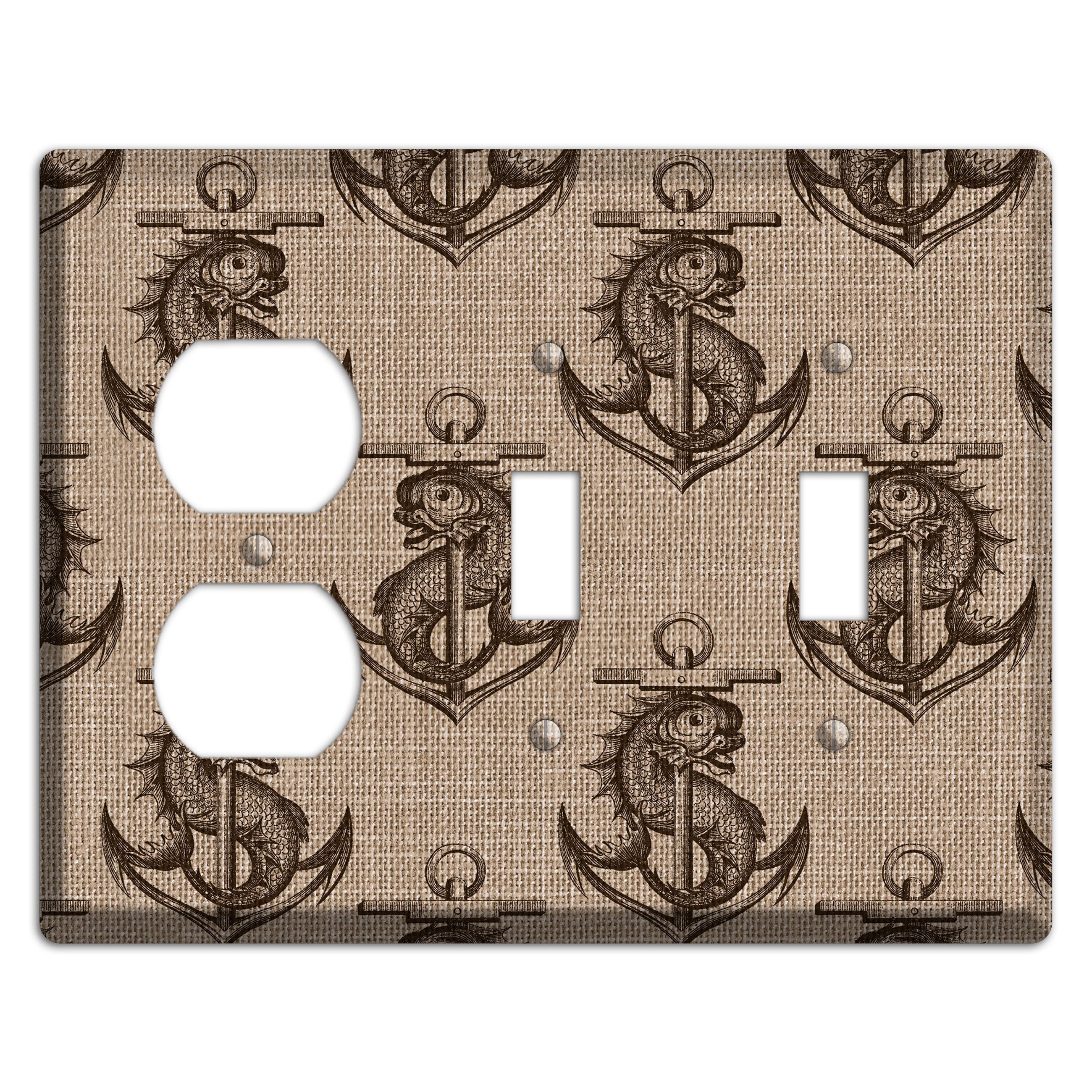Anchor & Leviathan Duplex / 2 Toggle Wallplate