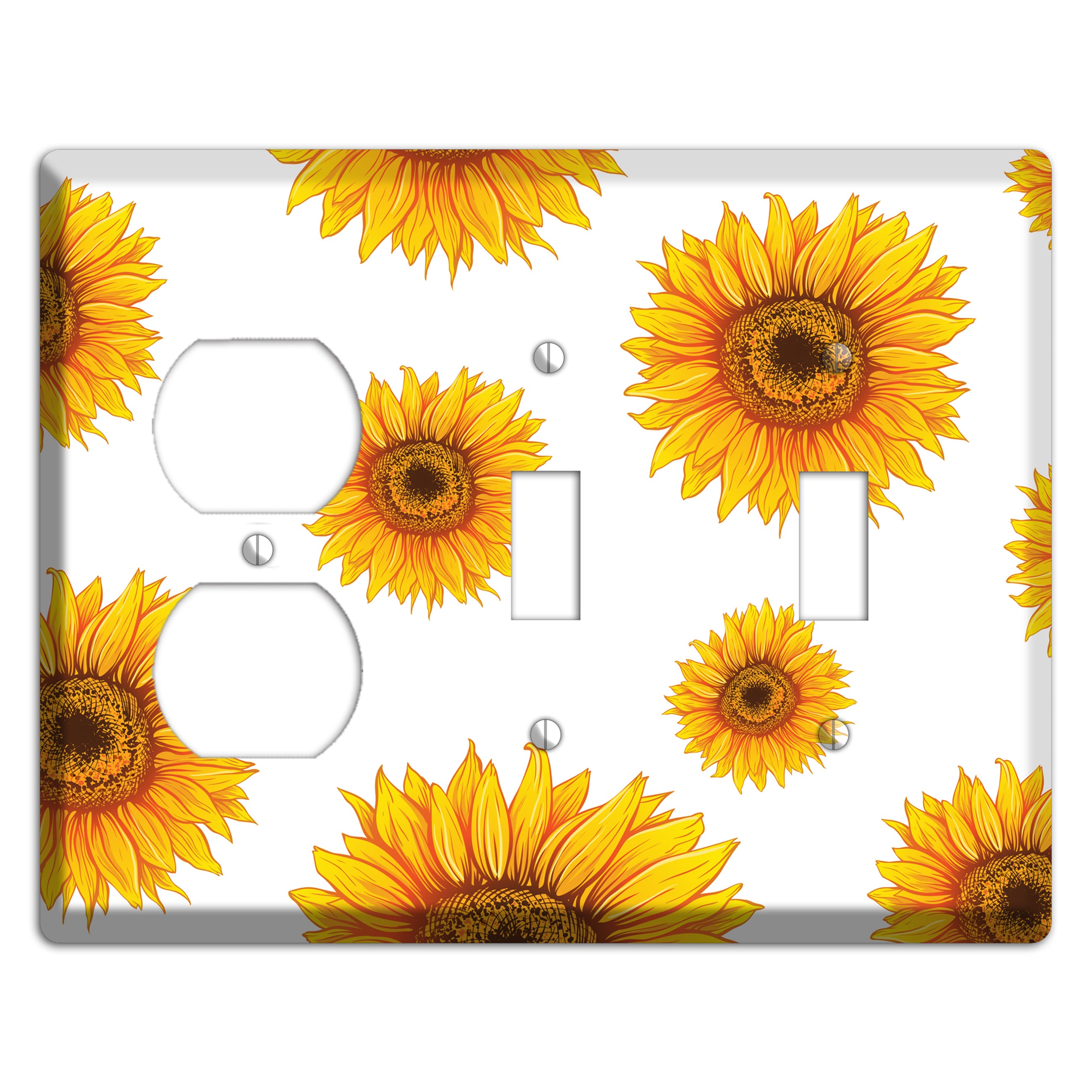 Solar Bloom Scatter Duplex / 2 Toggle Wallplate