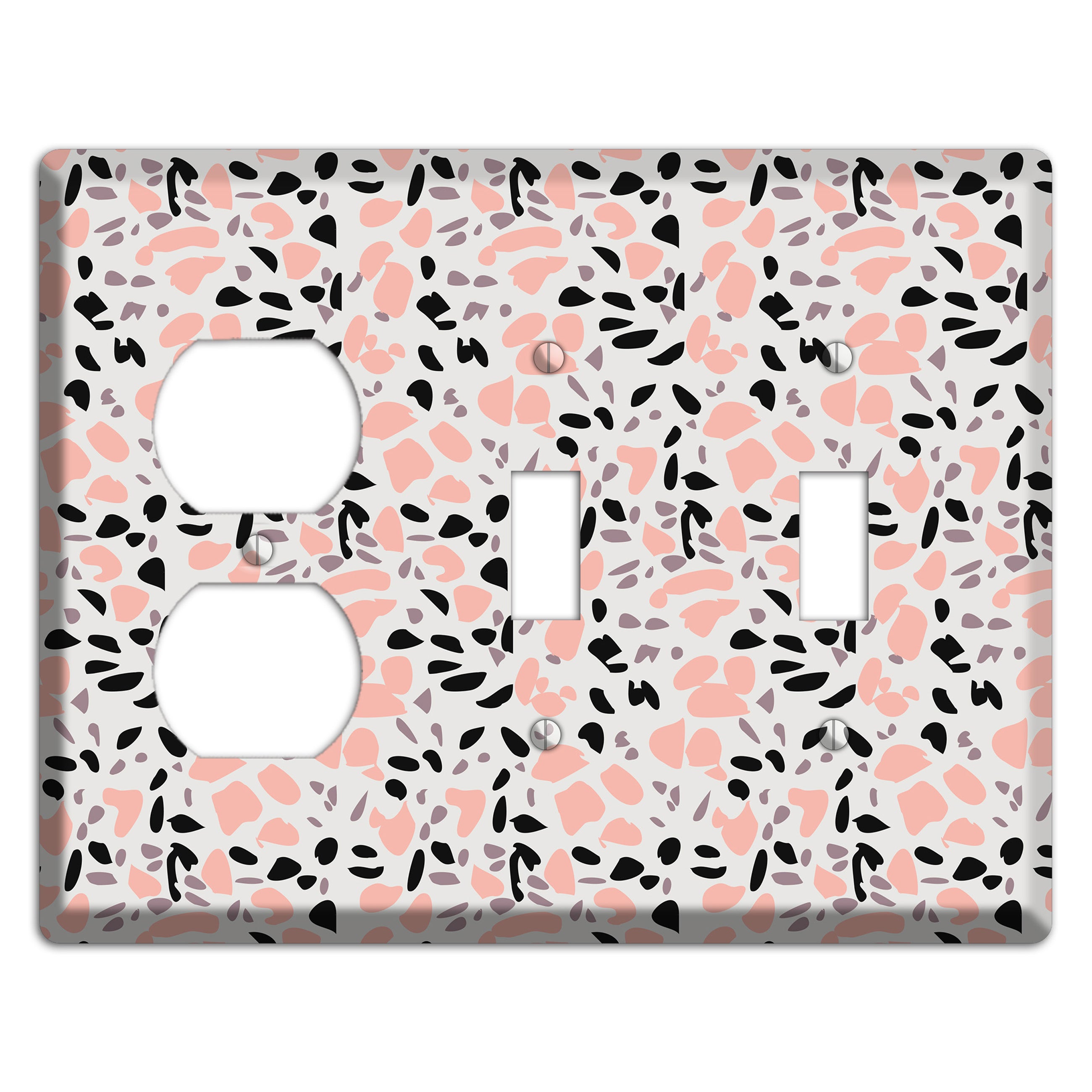 Rose Noir Confetti Duplex / 2 Toggle Wallplate