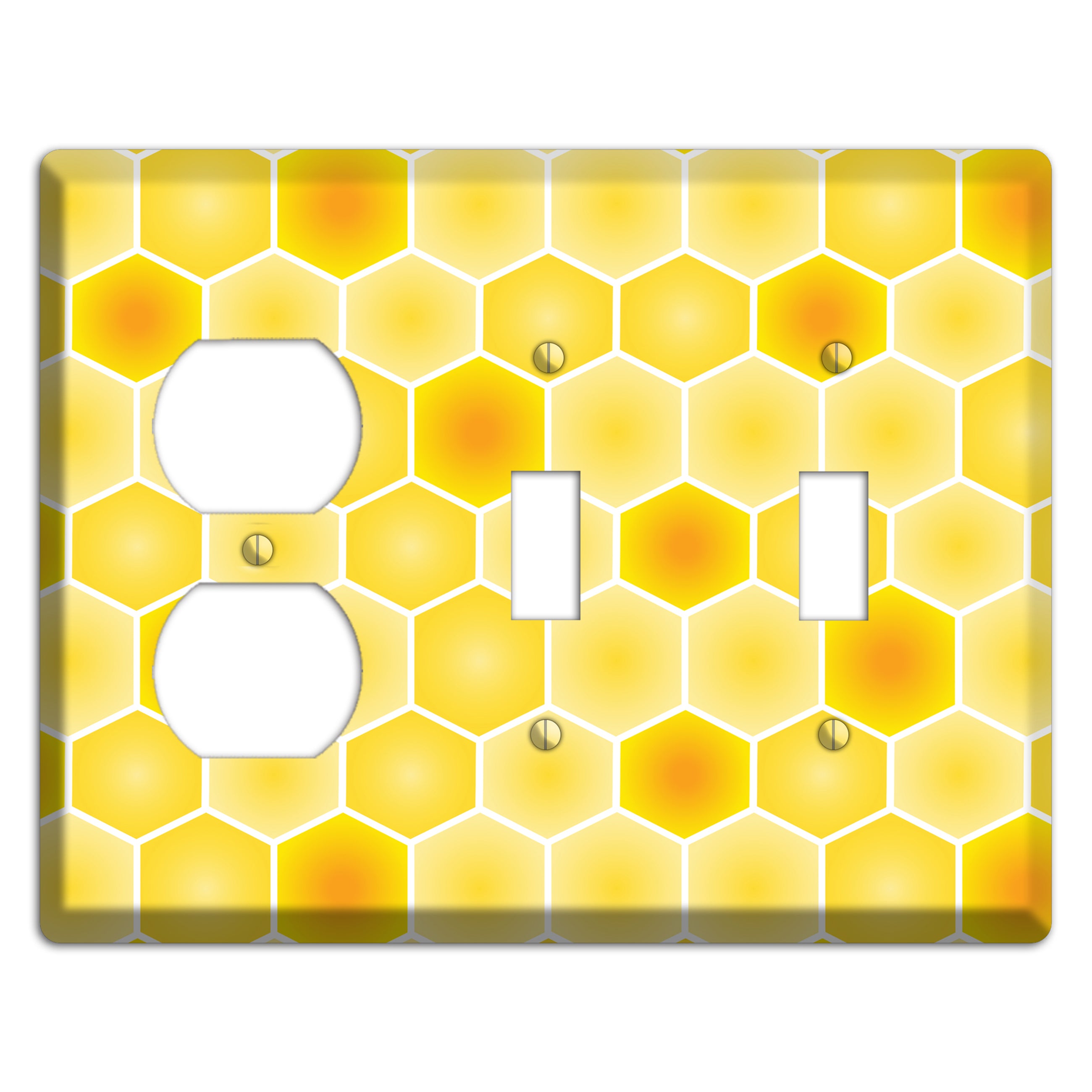 Liquid Gold Lattice Duplex / 2 Toggle Wallplate