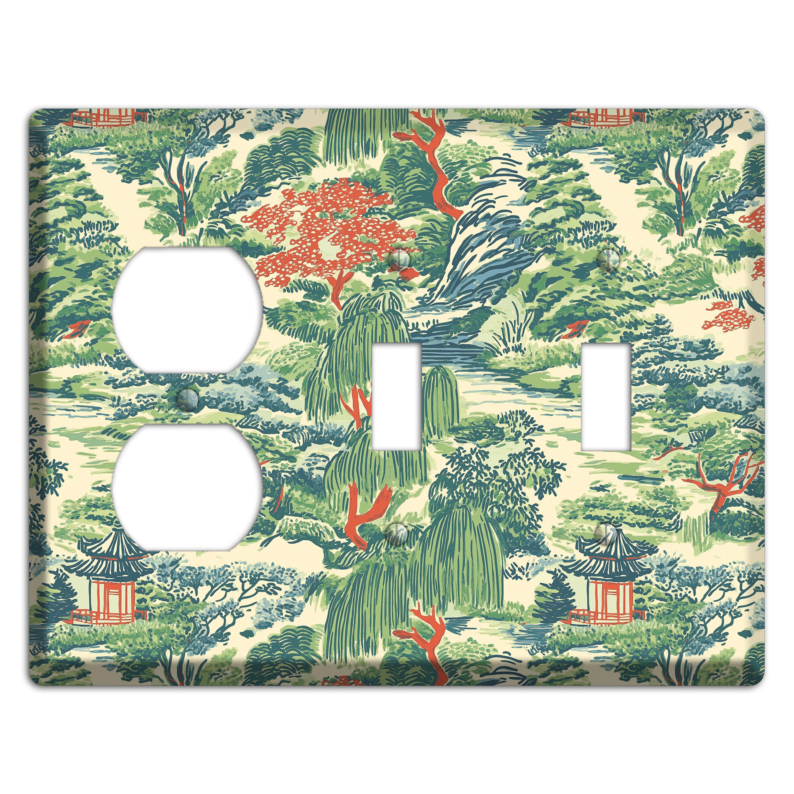 Pavilion & Willow Duplex / 2 Toggle Wallplate