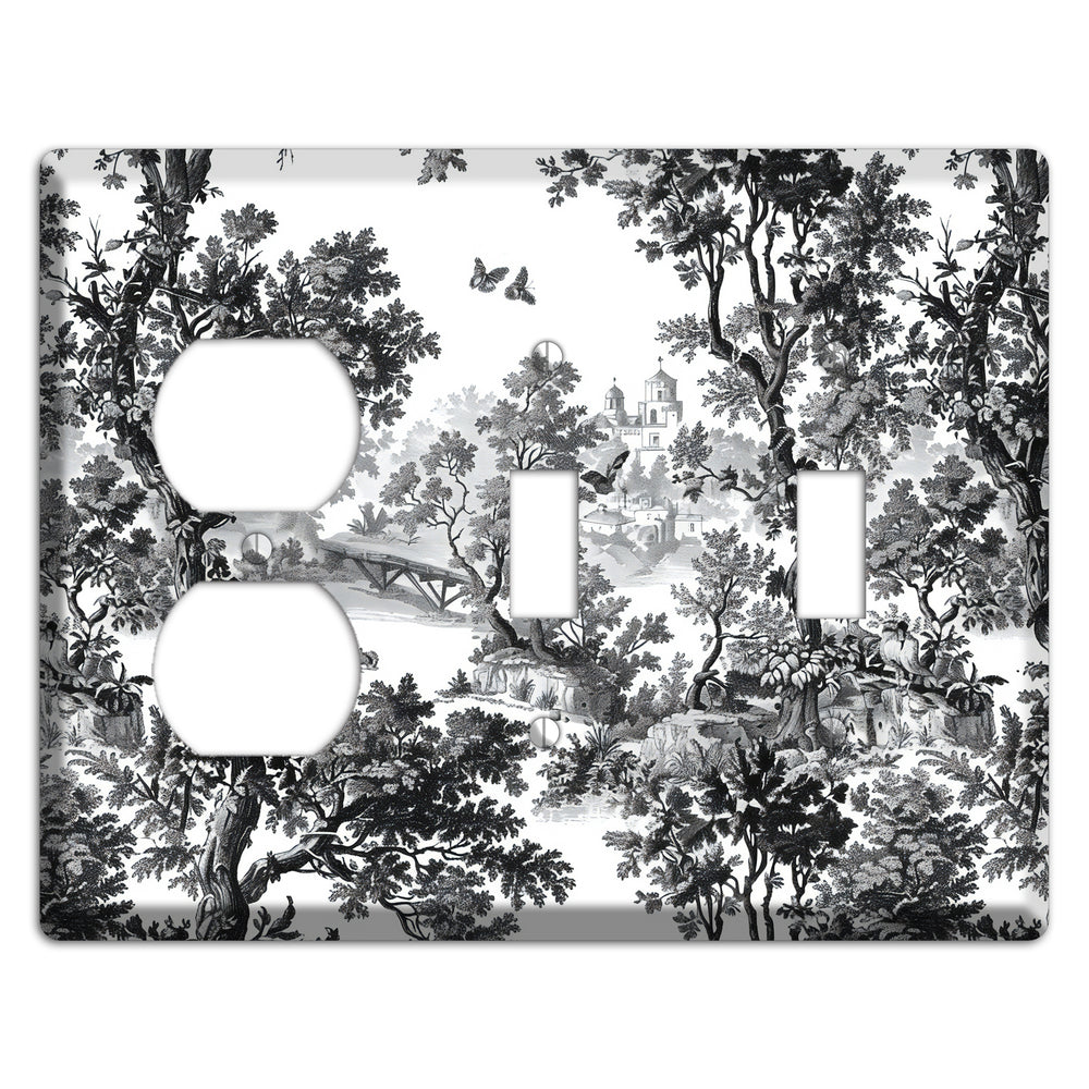 Woodland Chapel Mist Duplex / 2 Toggle Wallplate