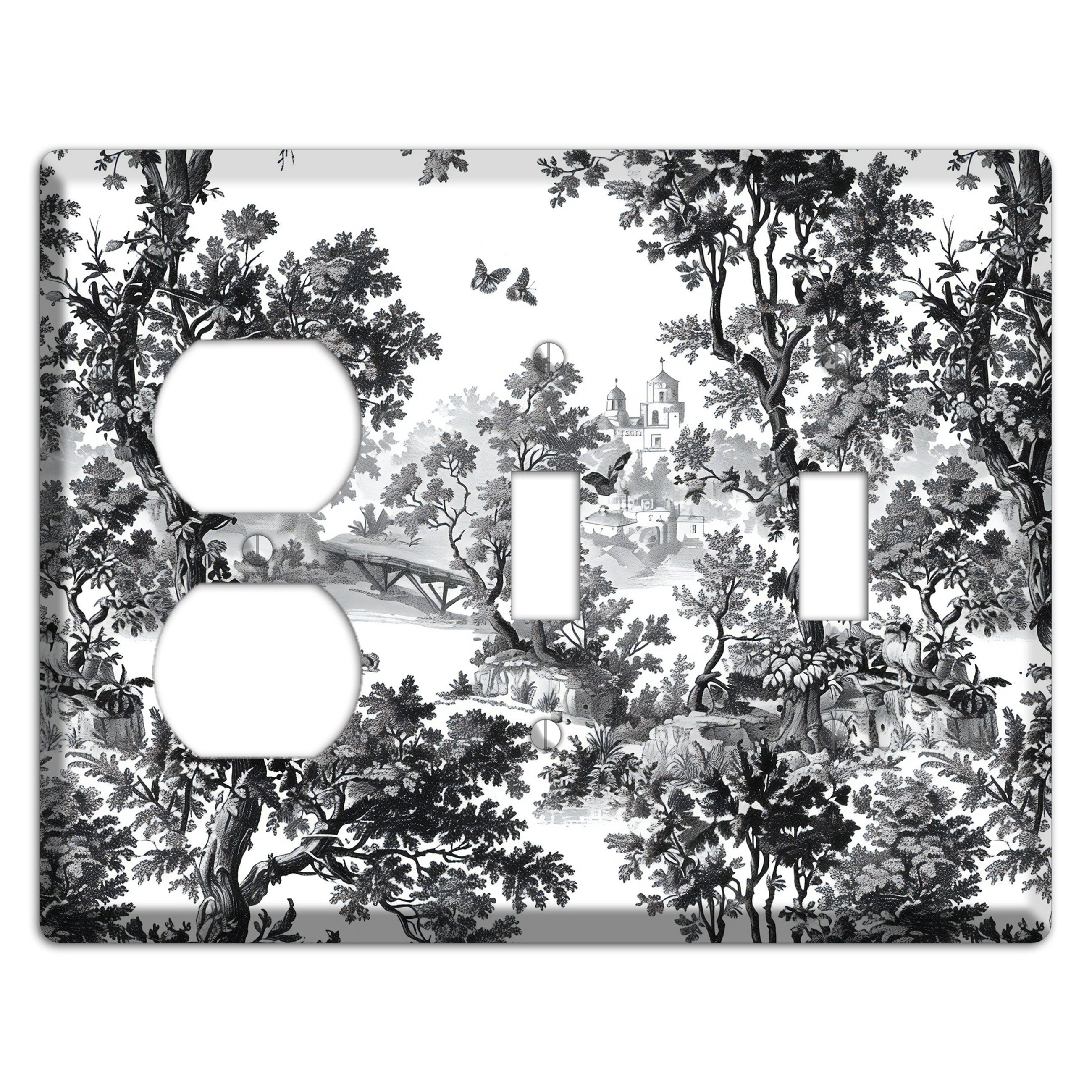 Woodland Chapel Mist Duplex / 2 Toggle Wallplate