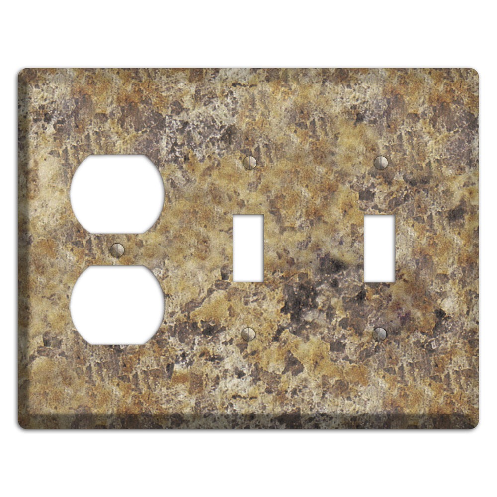 Venetian Gold Granite Duplex / 2 Toggle Wallplate