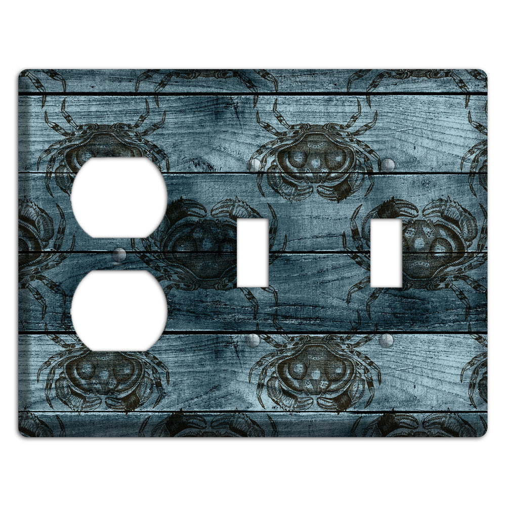 Crabby Waters Duplex / 2 Toggle Wallplate