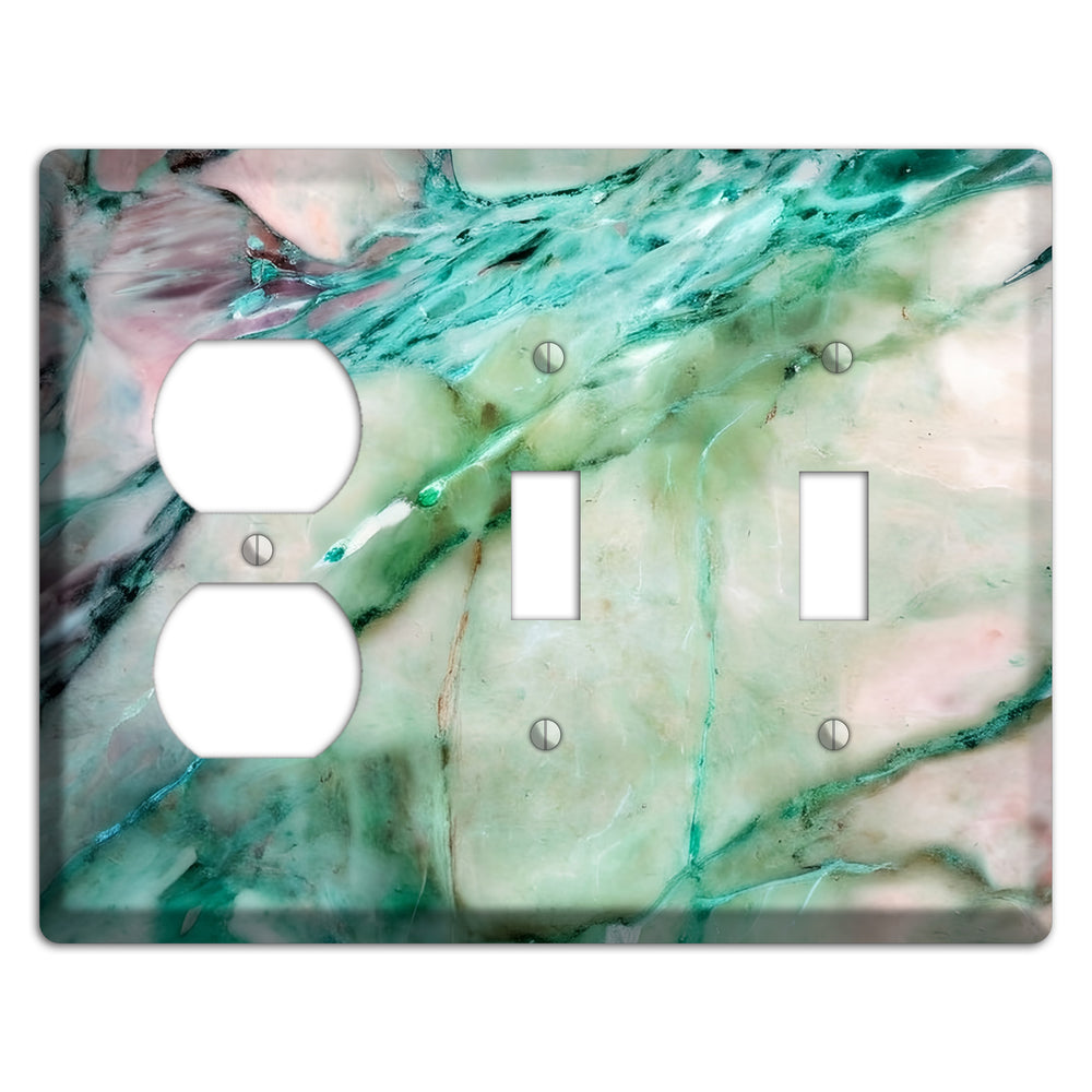 Monte Carlo Marble Duplex / 2 Toggle Wallplate