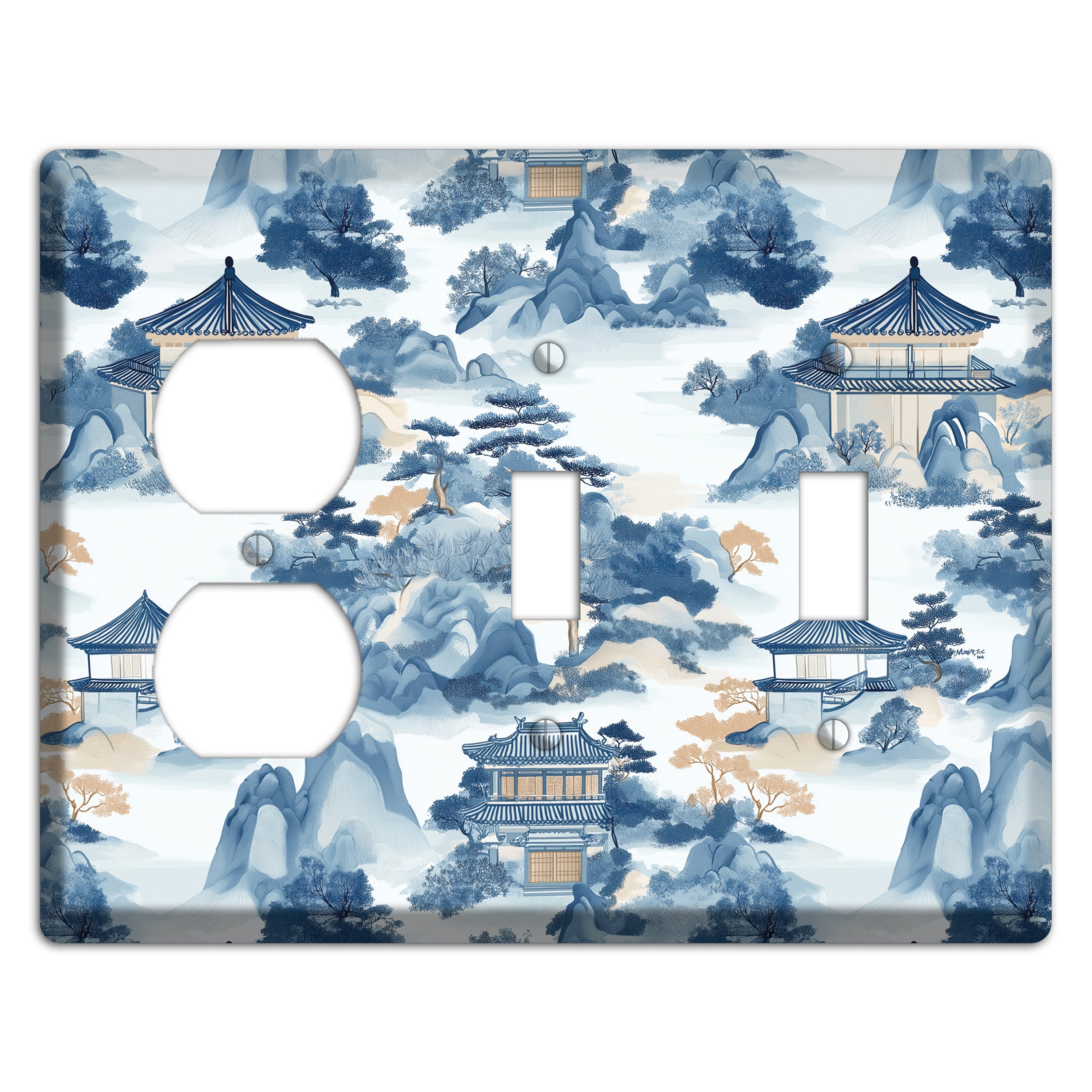 Jade Mountain Retreat Duplex / 2 Toggle Wallplate