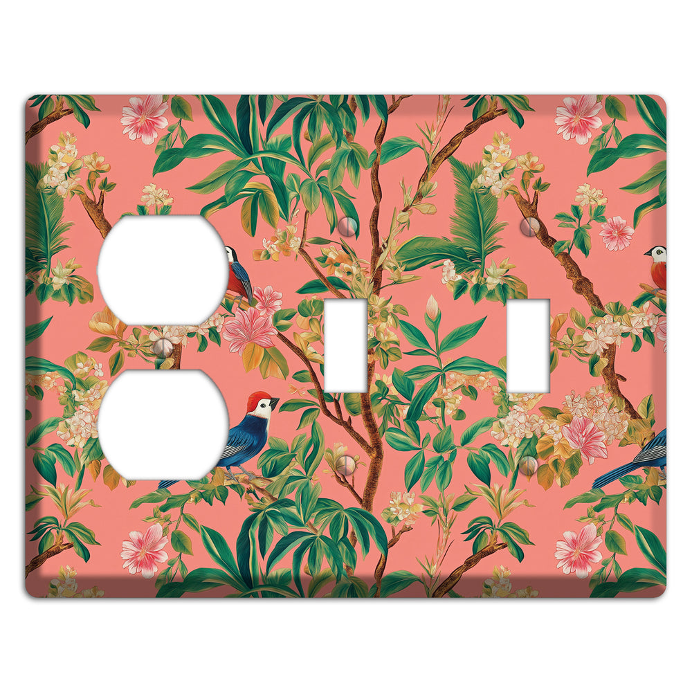Coral Garden Reverie Duplex / 2 Toggle Wallplate