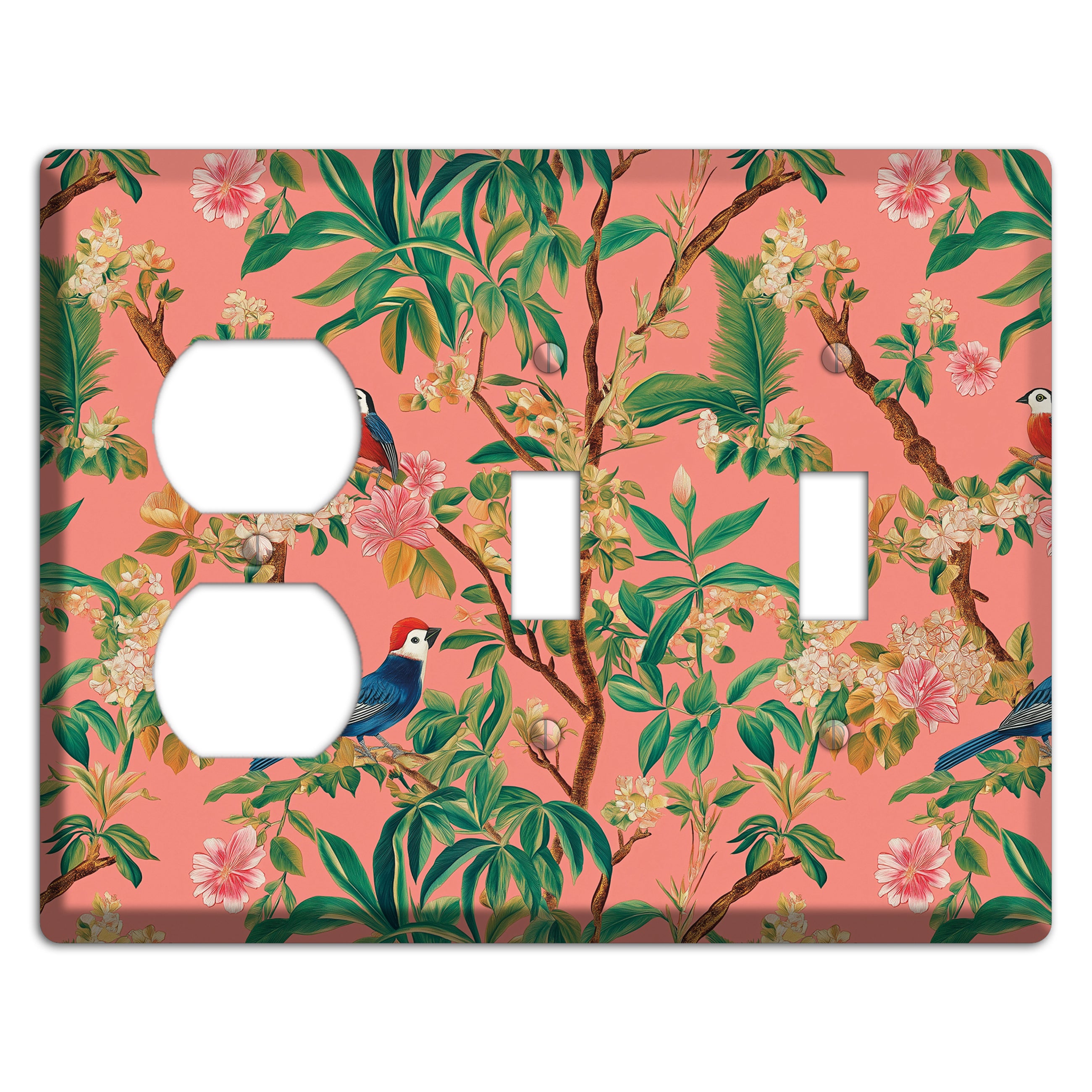 Coral Garden Reverie Duplex / 2 Toggle Wallplate