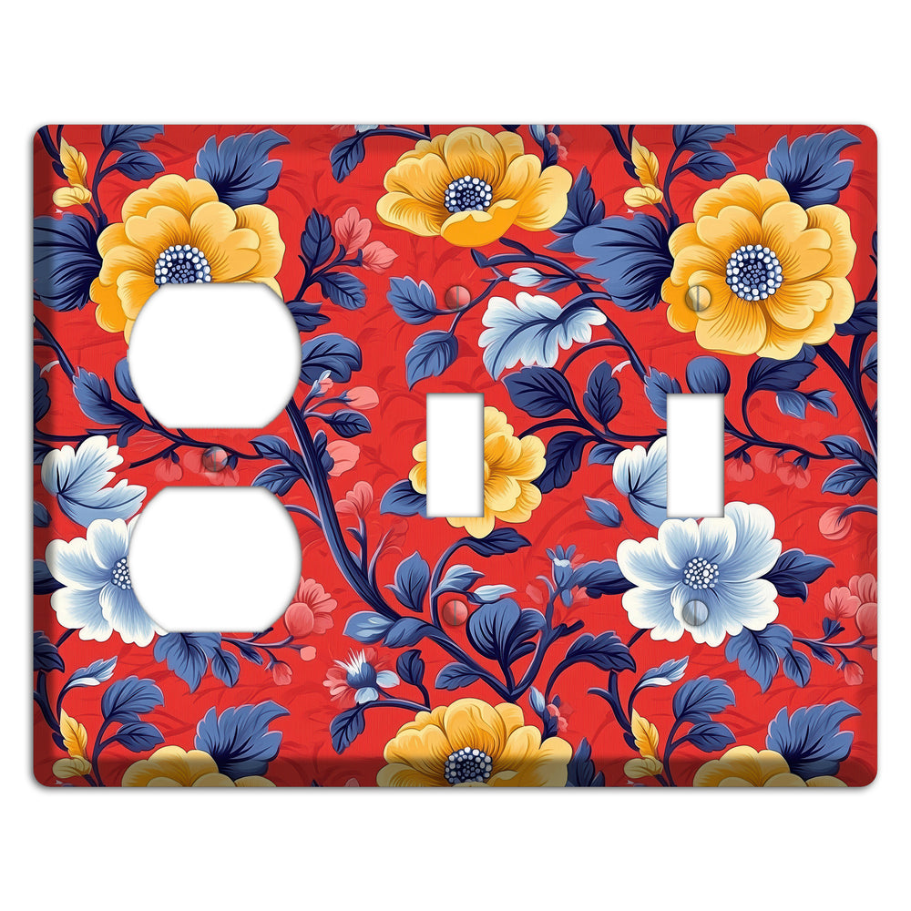 Scarlet Garden Reverie Duplex / 2 Toggle Wallplate