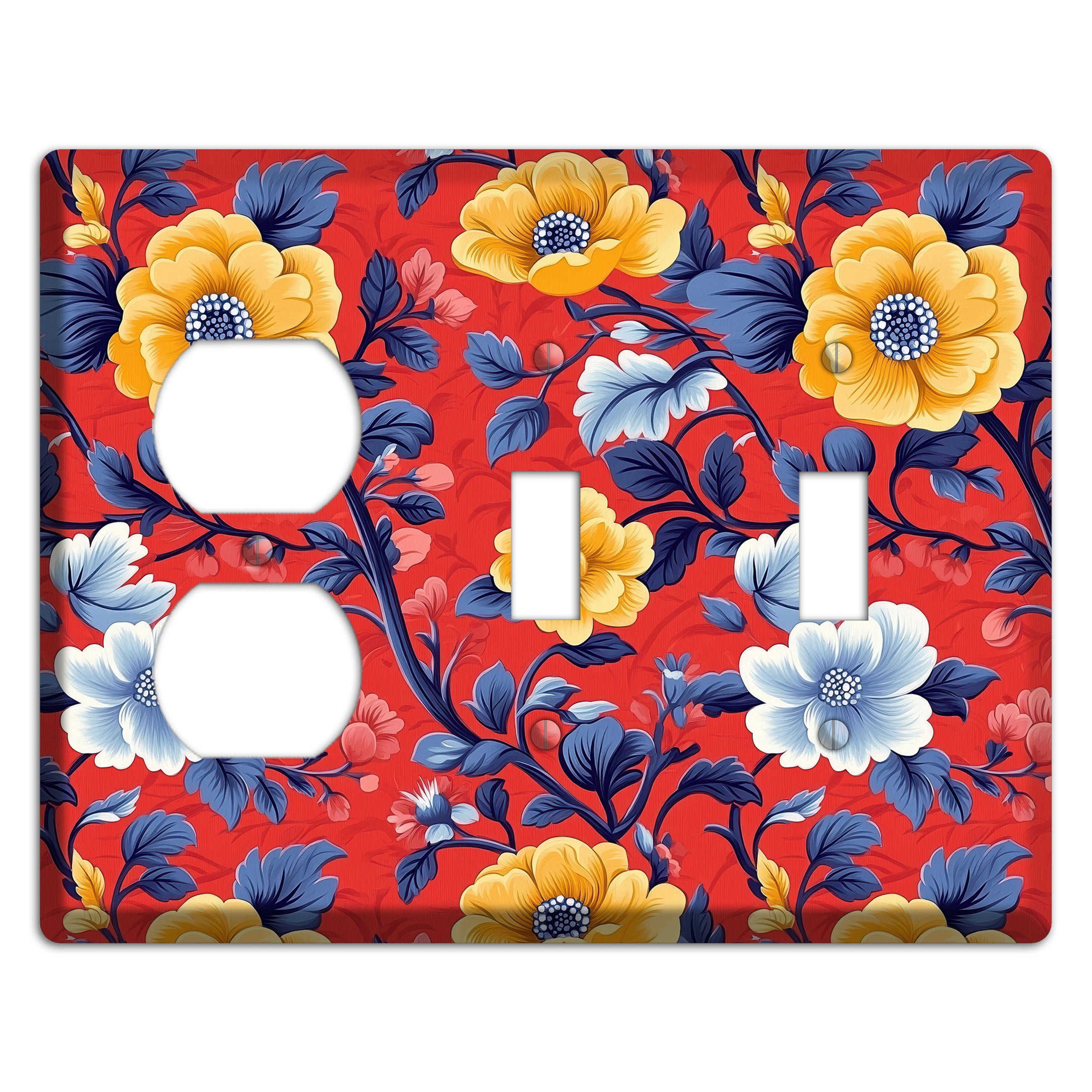 Scarlet Garden Reverie Duplex / 2 Toggle Wallplate