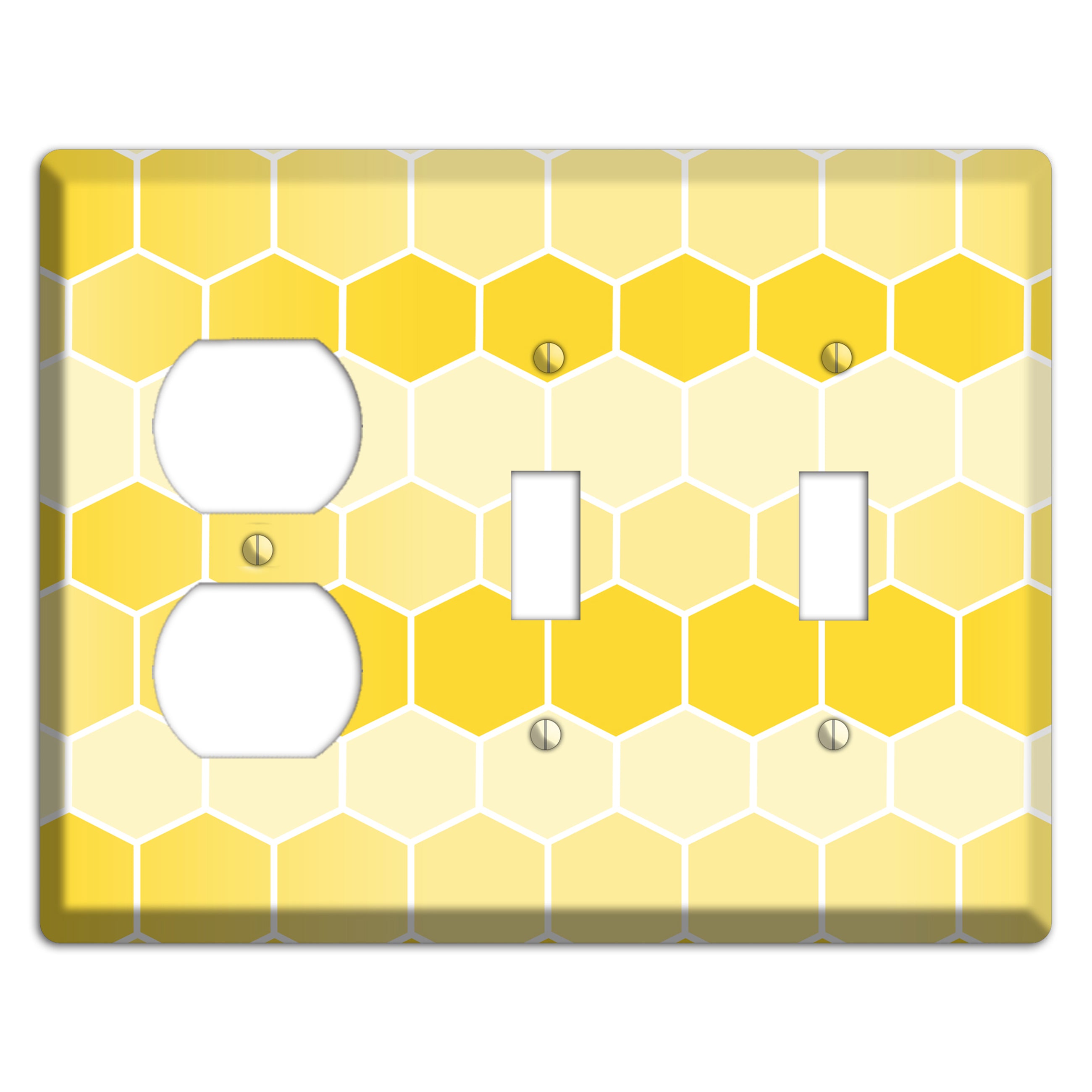 Golden Comb Drift Duplex / 2 Toggle Wallplate