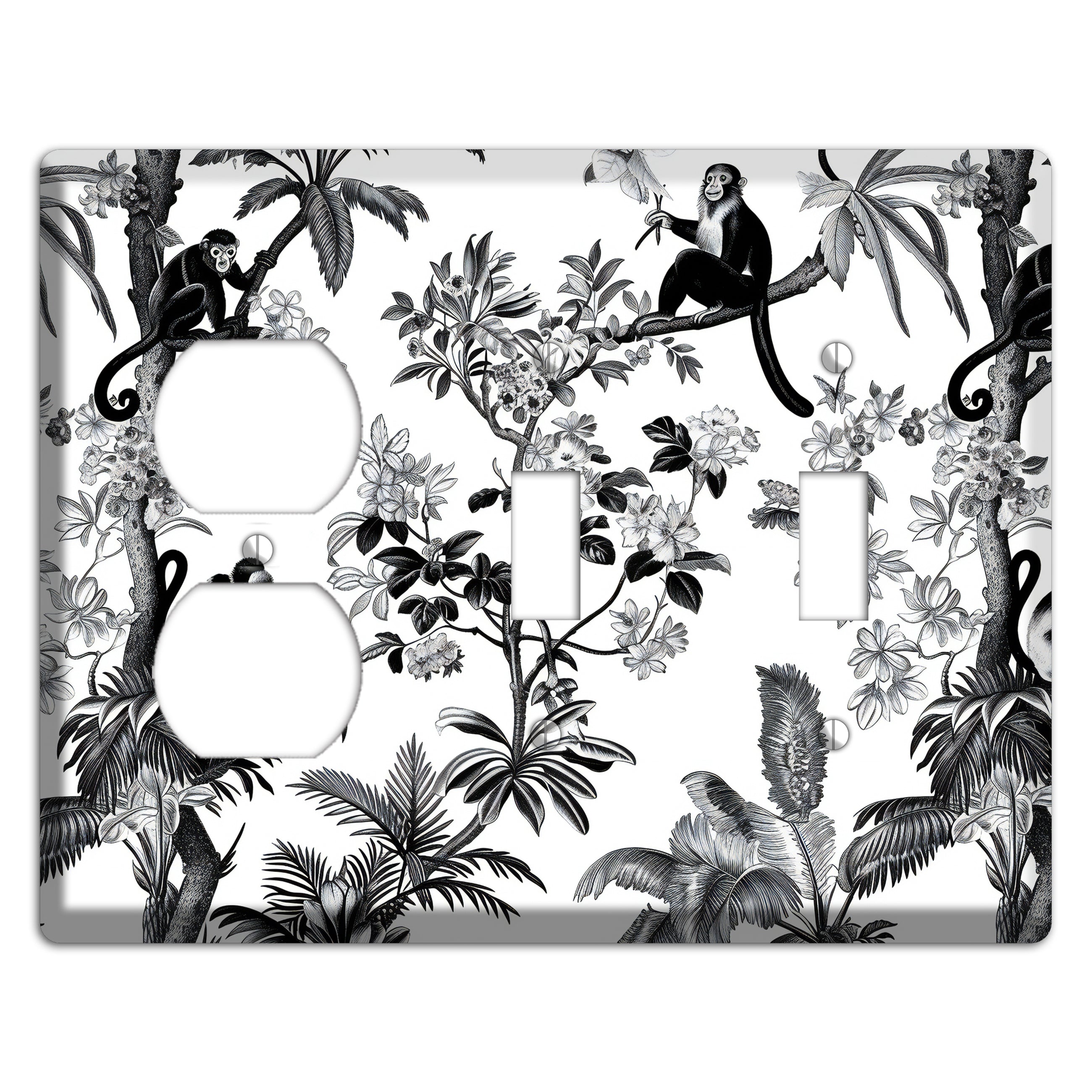 Canopy & Curl Duplex / 2 Toggle Wallplate