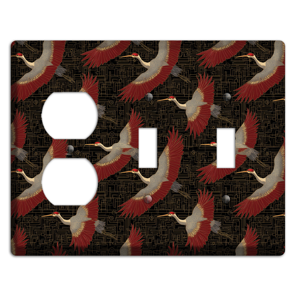 Scarlet Circuit Flight Duplex / 2 Toggle Wallplate