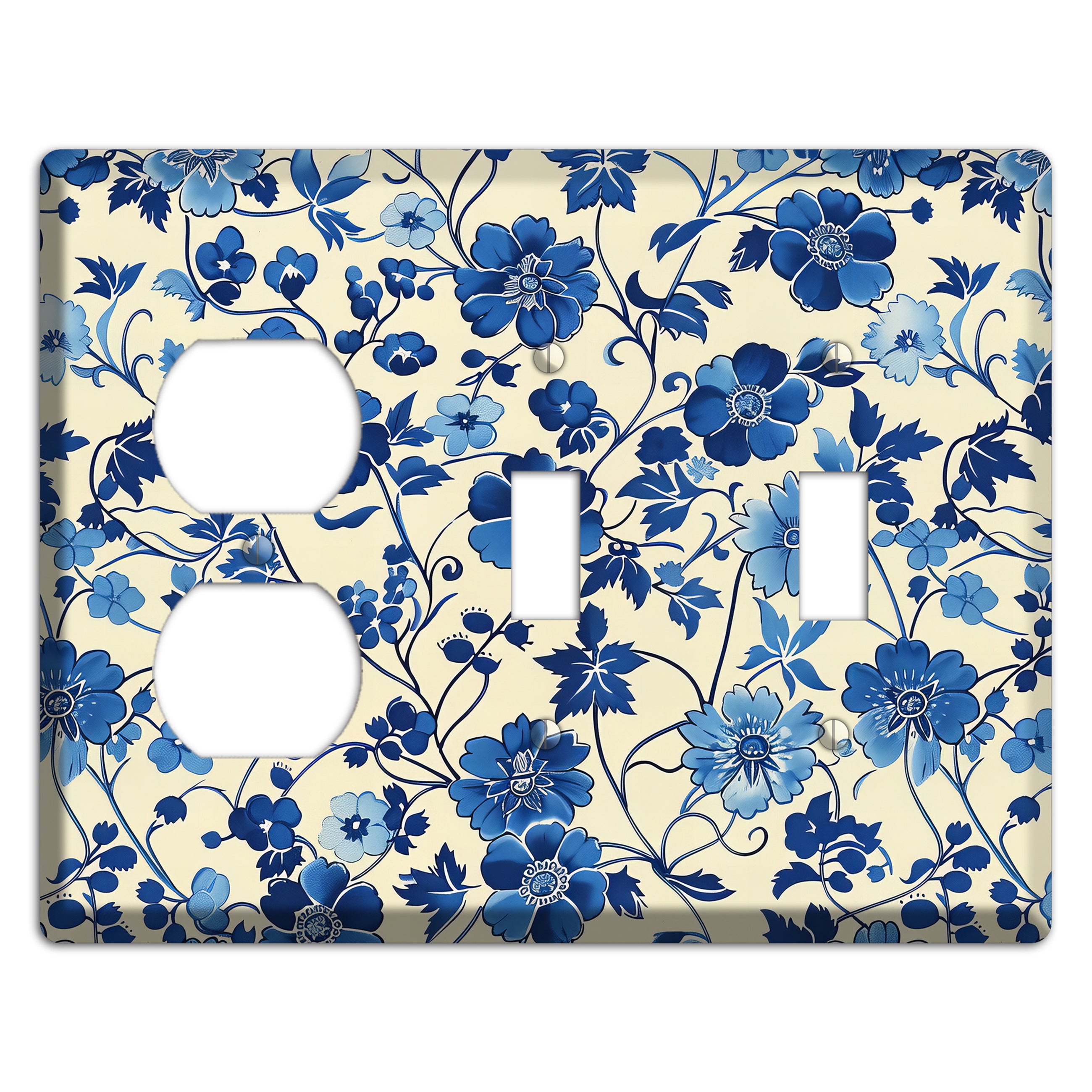 Porcelain Garden Riot Duplex / 2 Toggle Wallplate