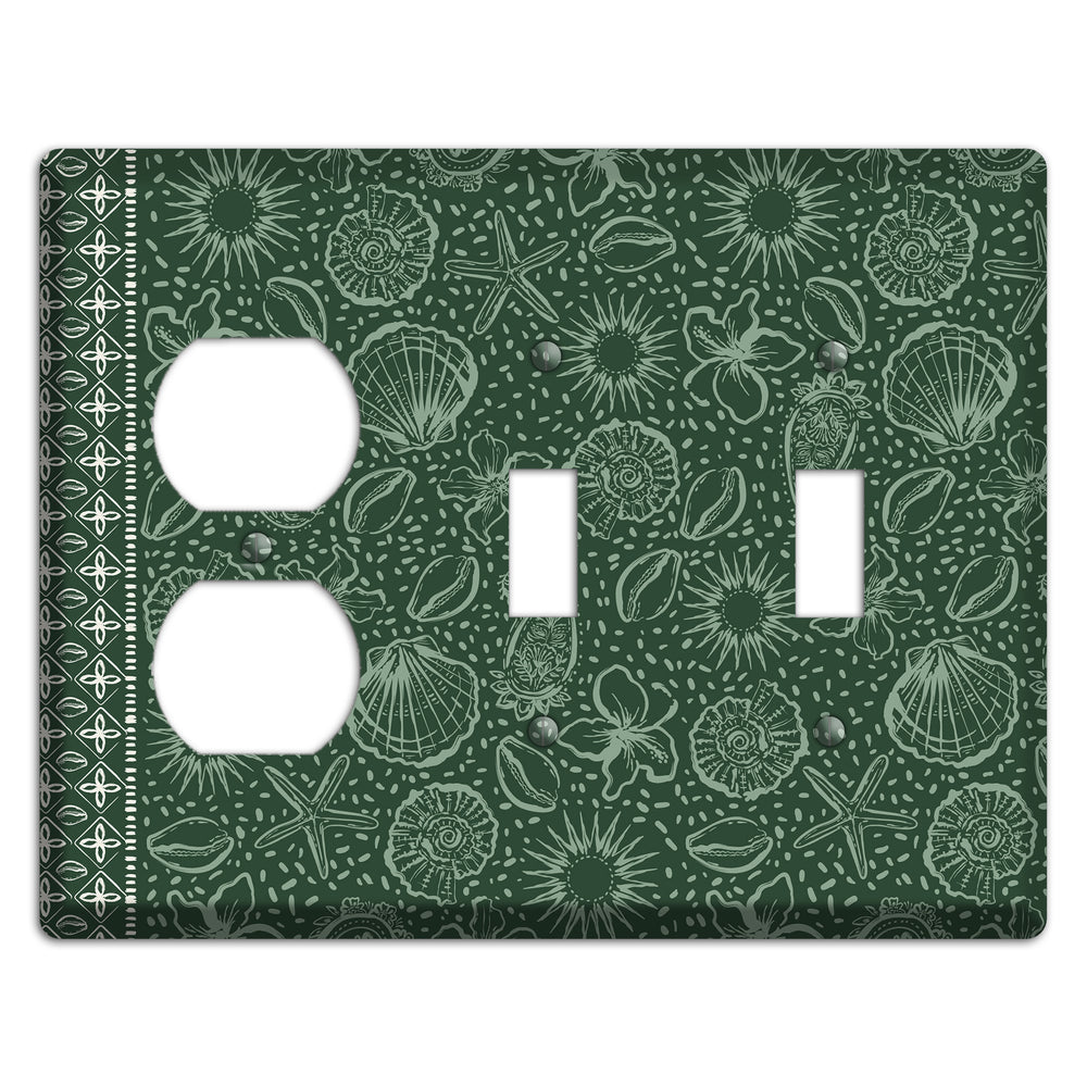 Emerald Tide Reliquary Duplex / 2 Toggle Wallplate