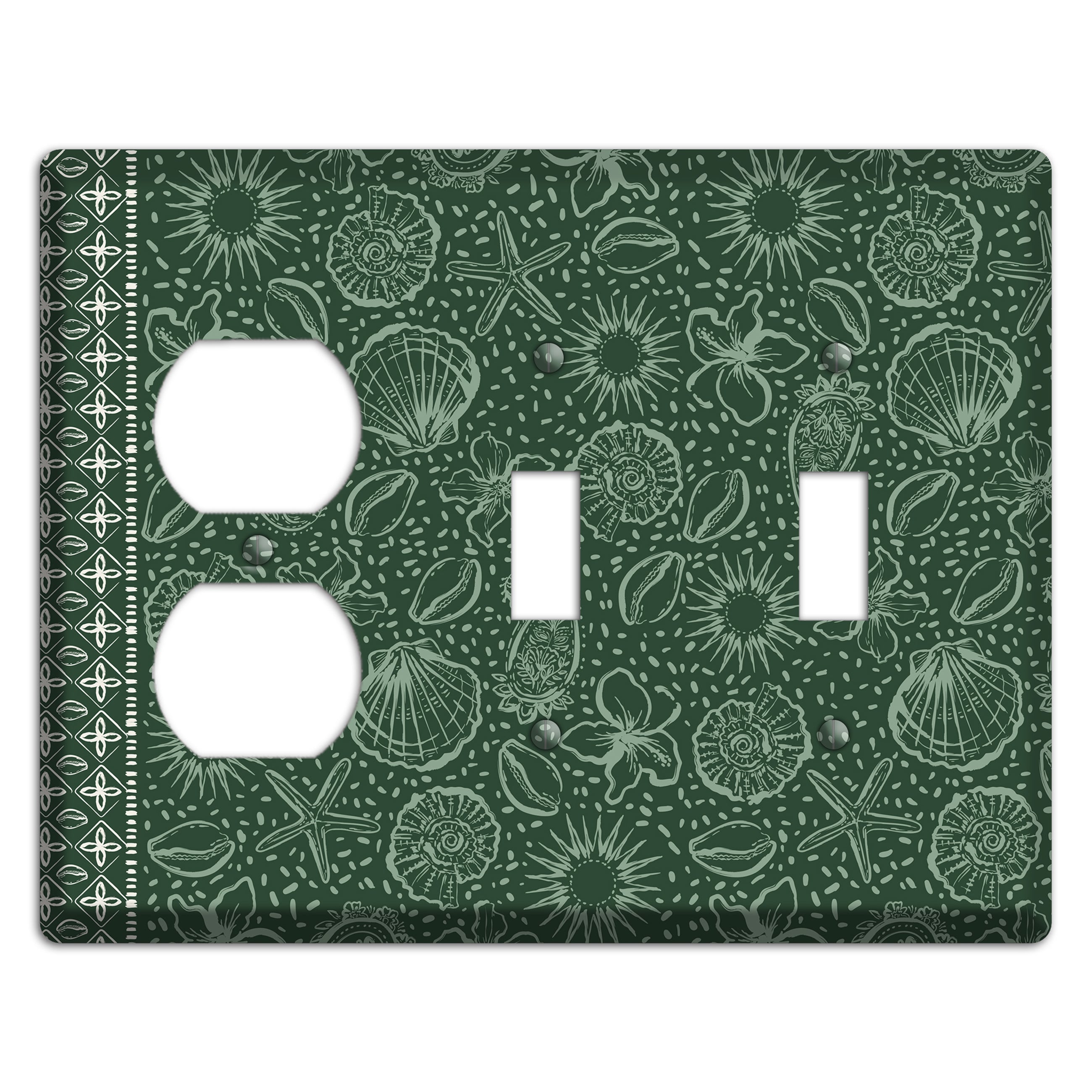 Emerald Tide Reliquary Duplex / 2 Toggle Wallplate