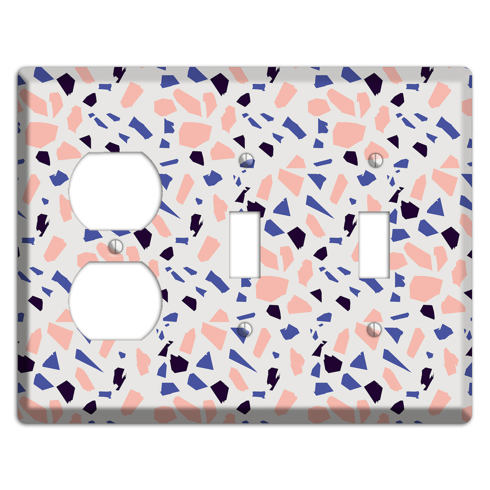 Coral Indigo Burst Duplex / 2 Toggle Wallplate