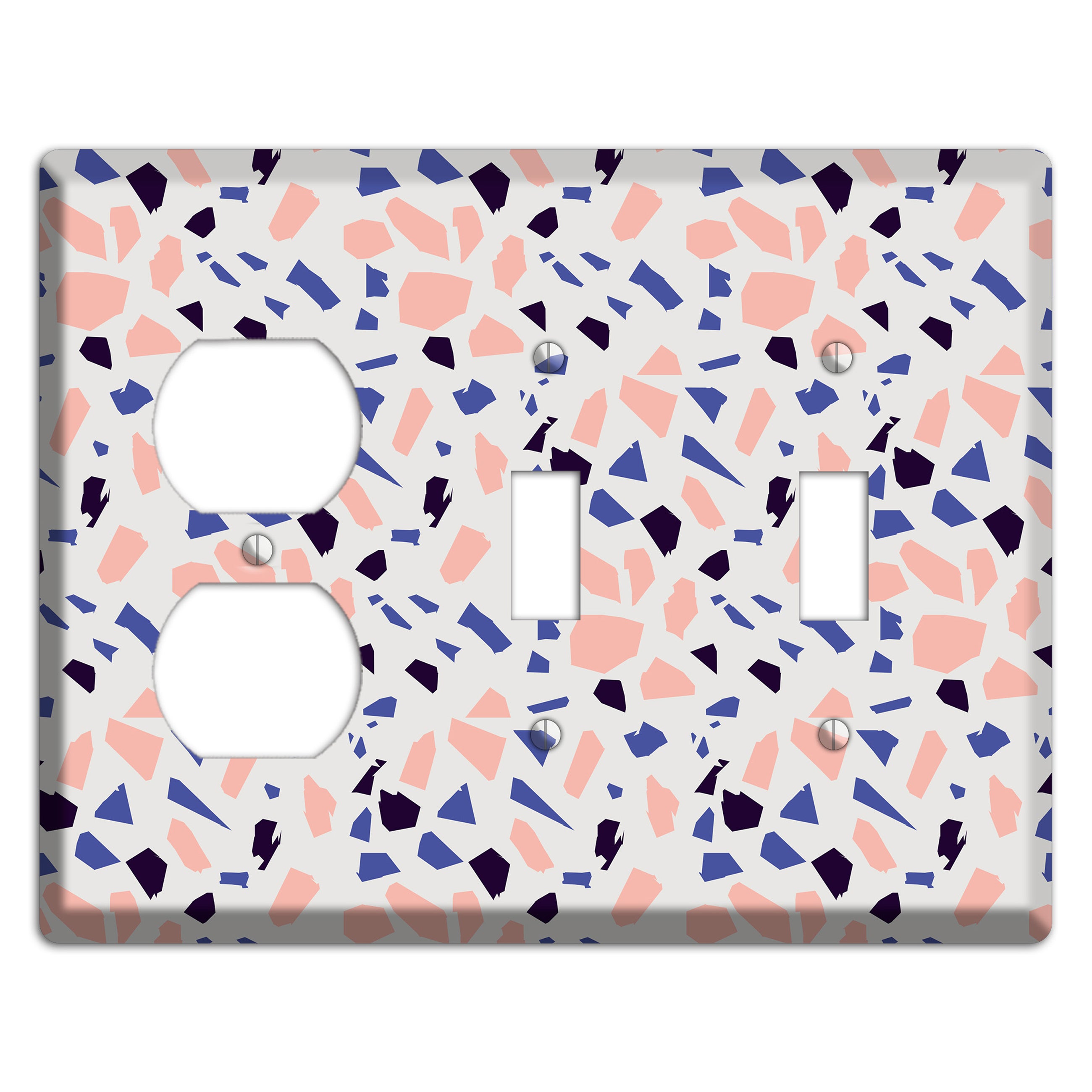 Coral Indigo Burst Duplex / 2 Toggle Wallplate