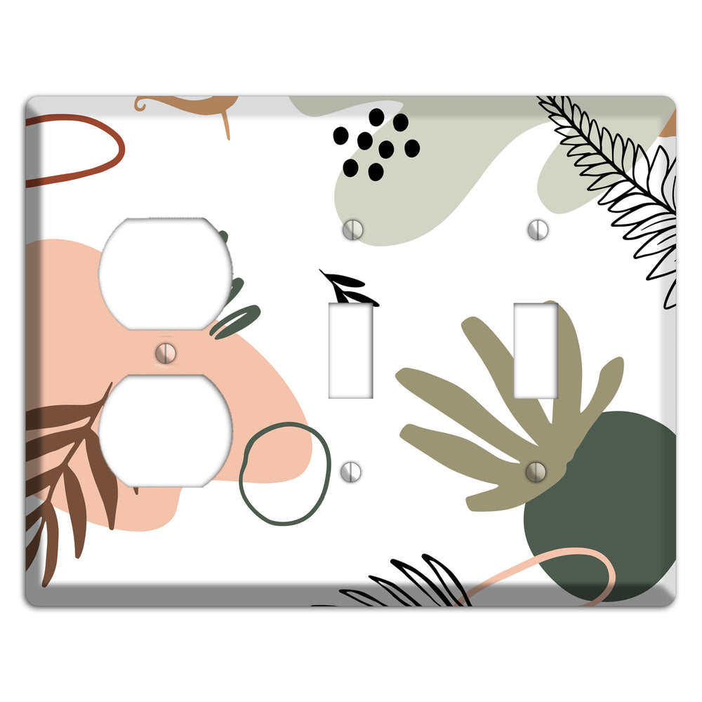 Botanical Scatter Duplex / 2 Toggle Wallplate