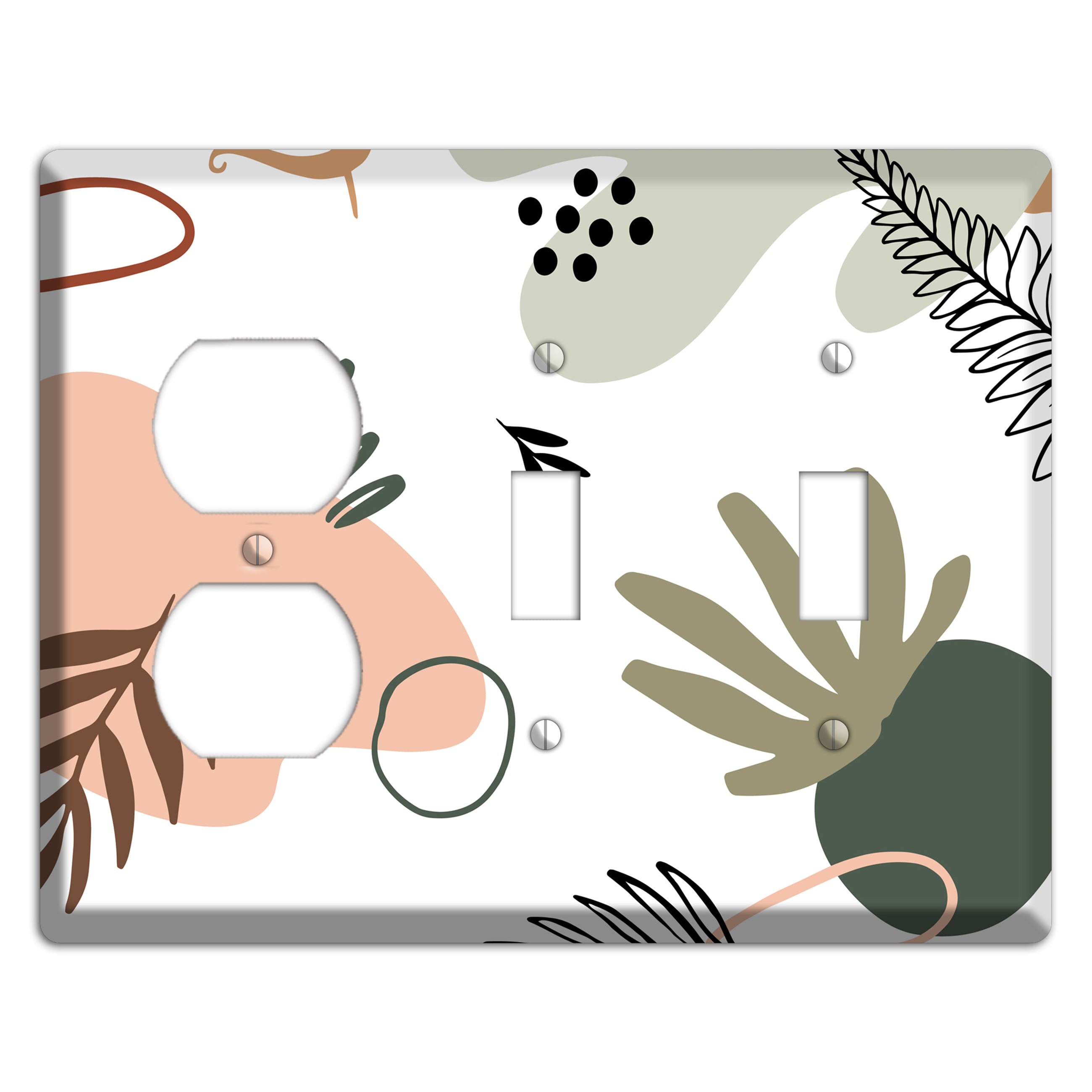 Botanical Scatter Duplex / 2 Toggle Wallplate