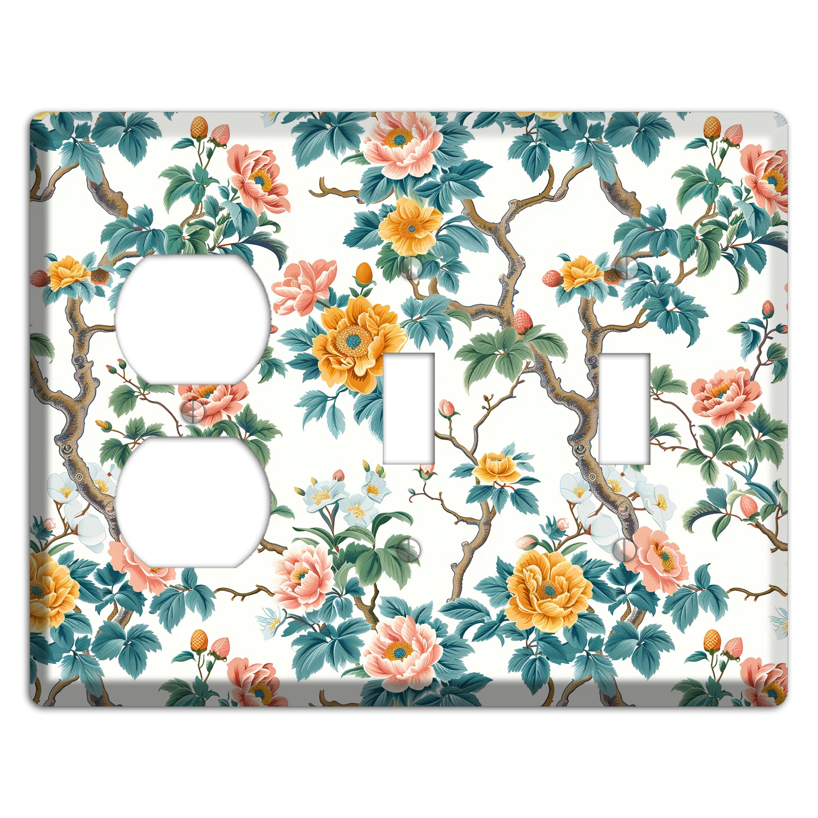 Blossom & Bough Duplex / 2 Toggle Wallplate